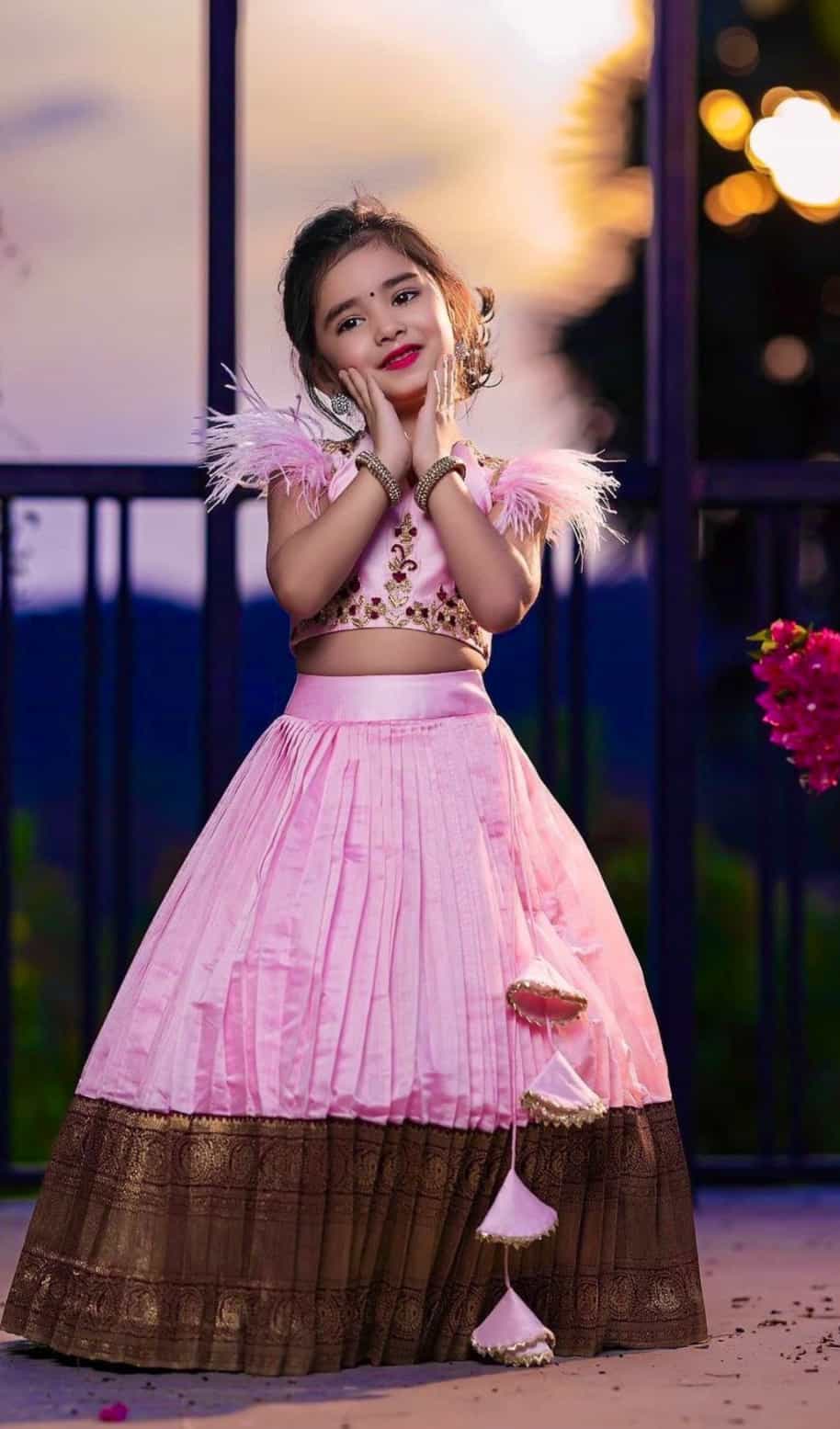 kids kota silk lehenga choli