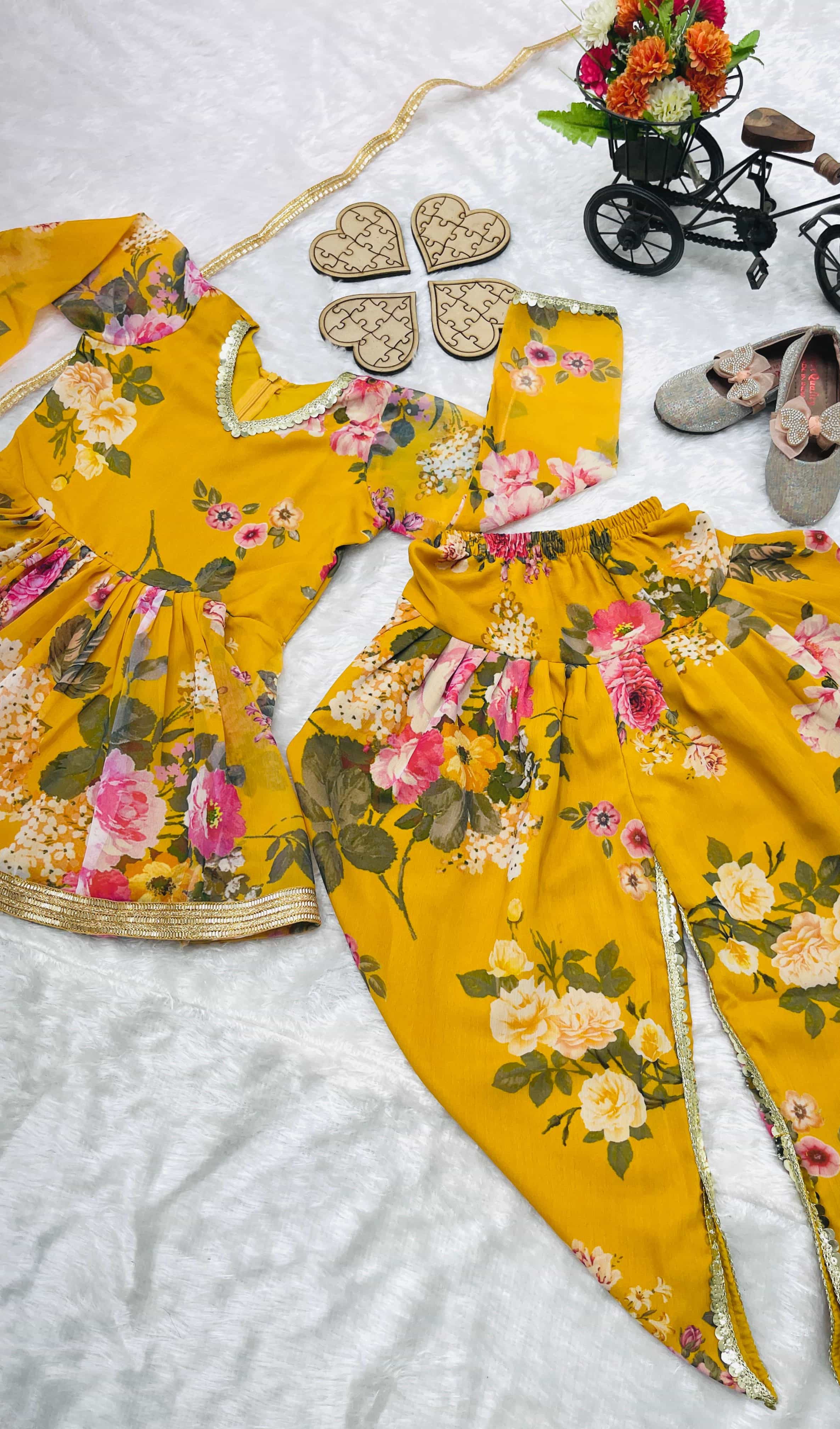designer kids' dhoti salwar suit