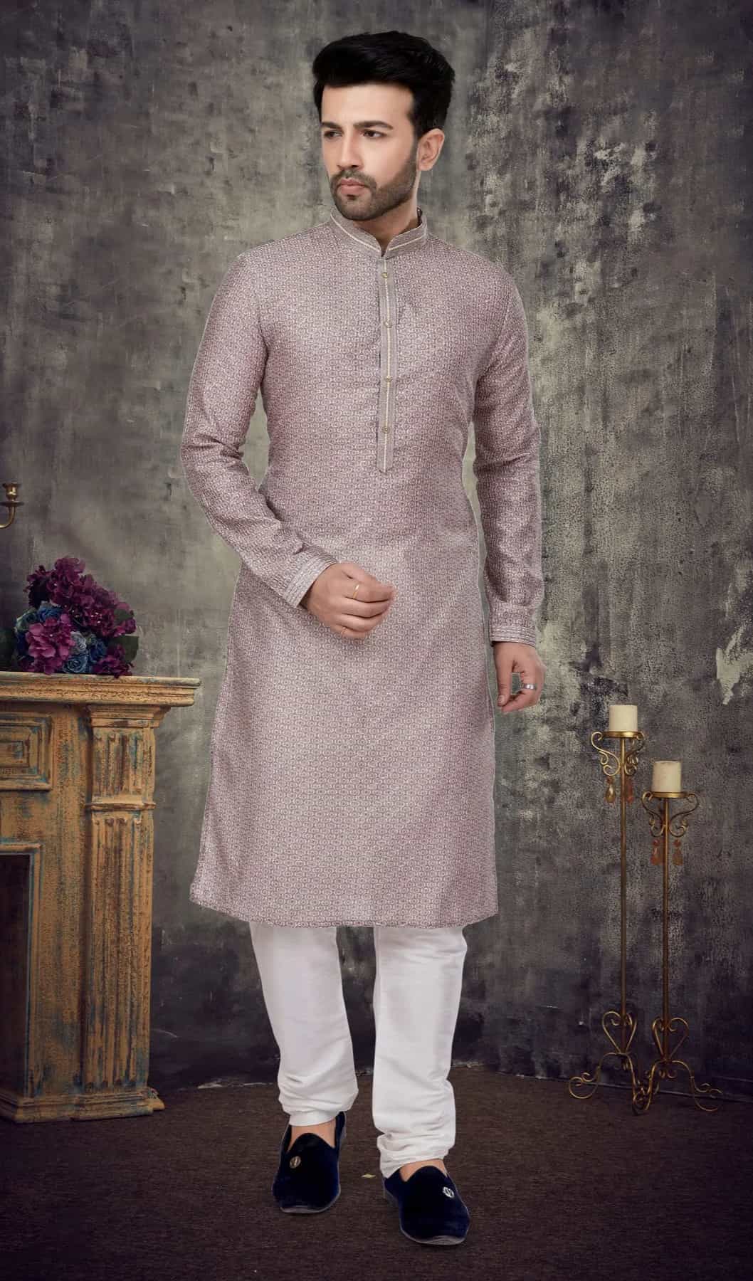 lavender kurta for men