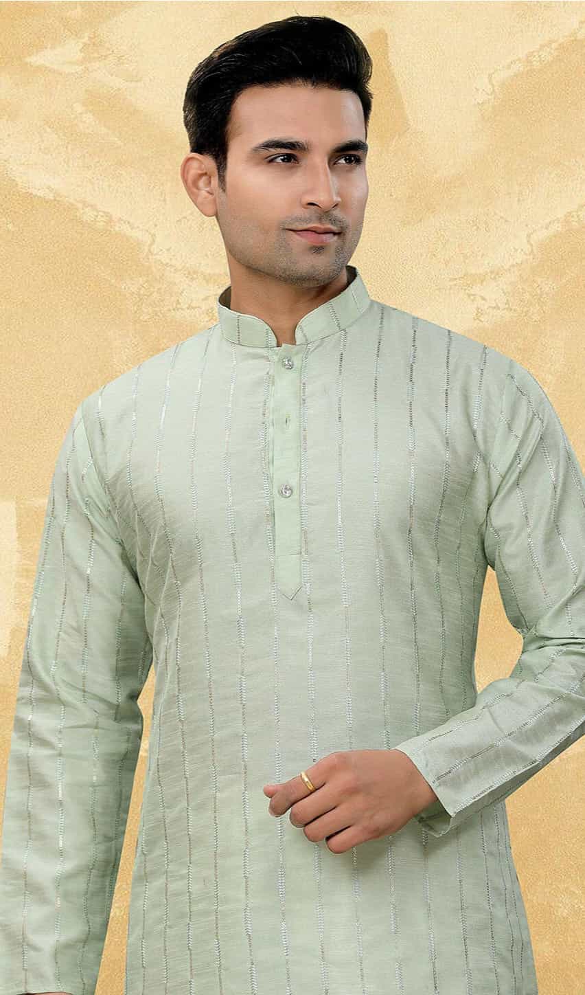 sea green kurta for men