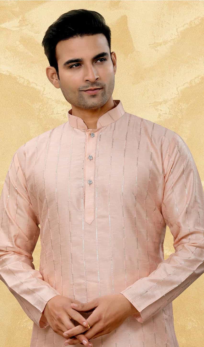 art silk kurta for men
