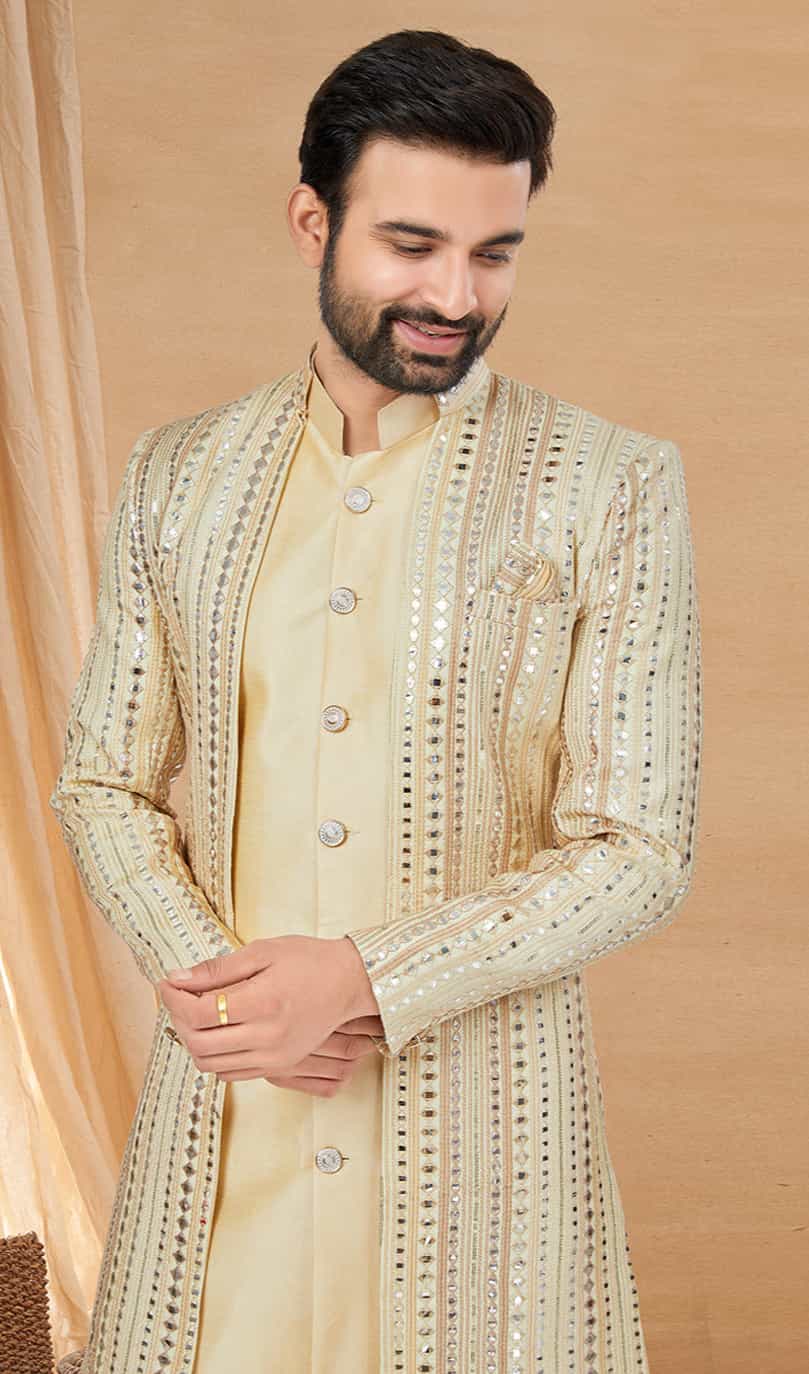 art silk kurta set with jacket