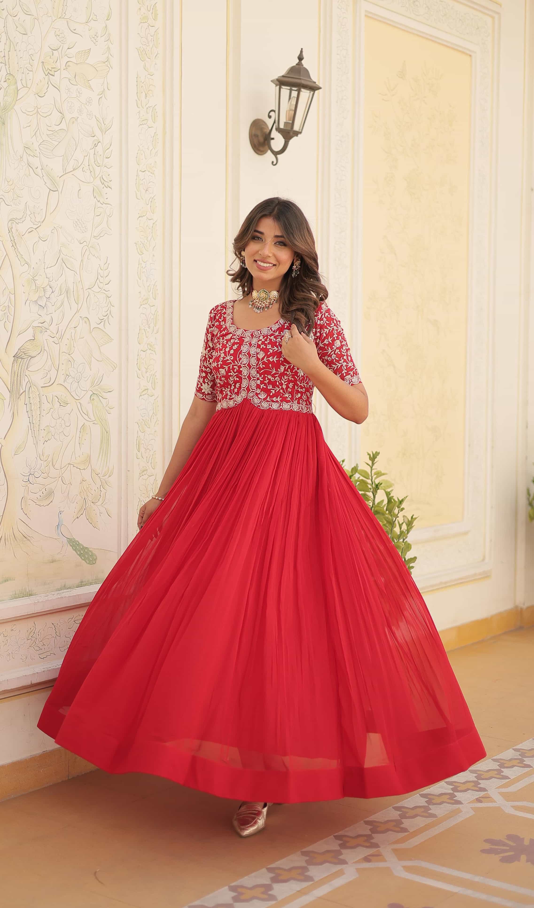 Flowy 3.5-meter flair gown