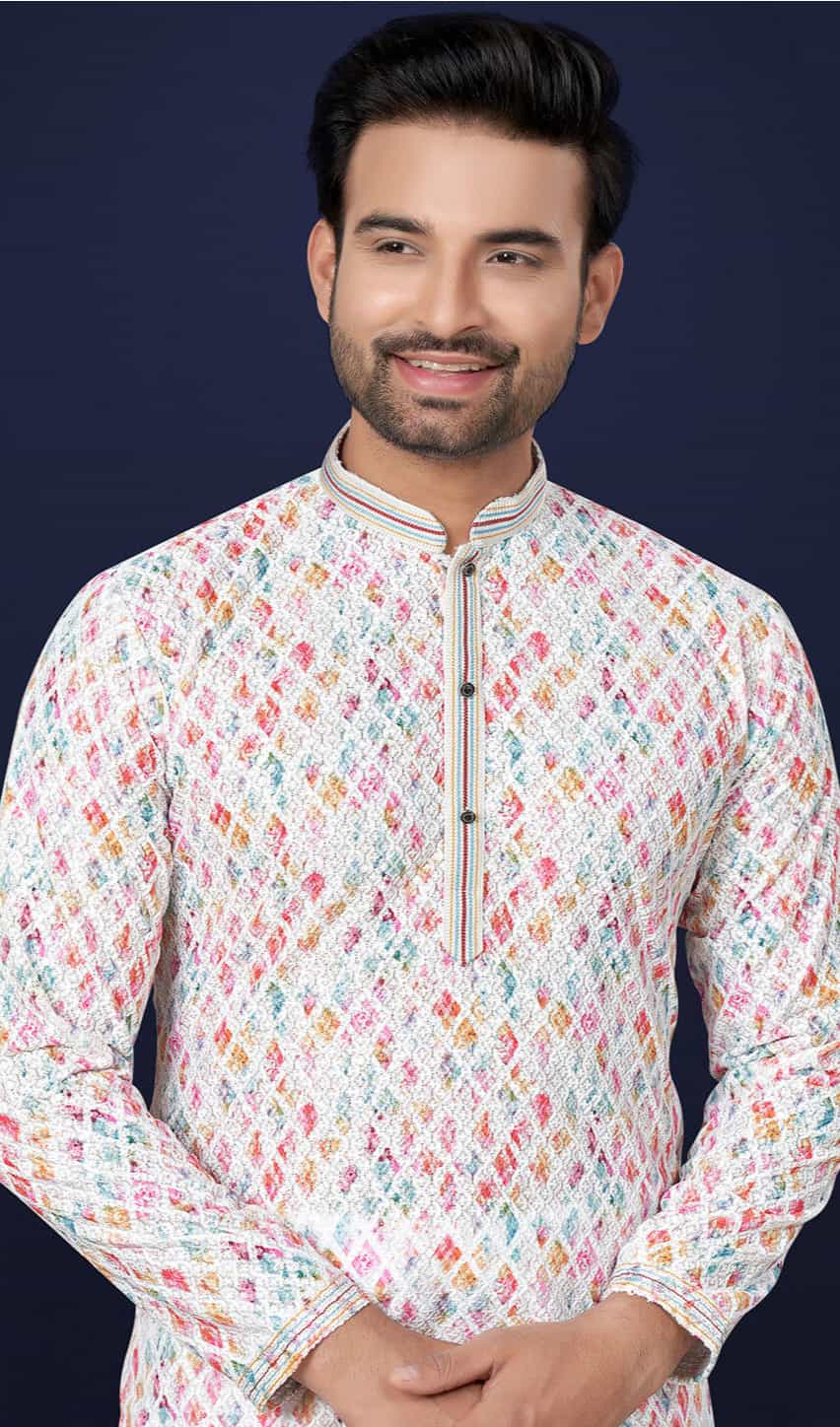multi color kurta pajama for men