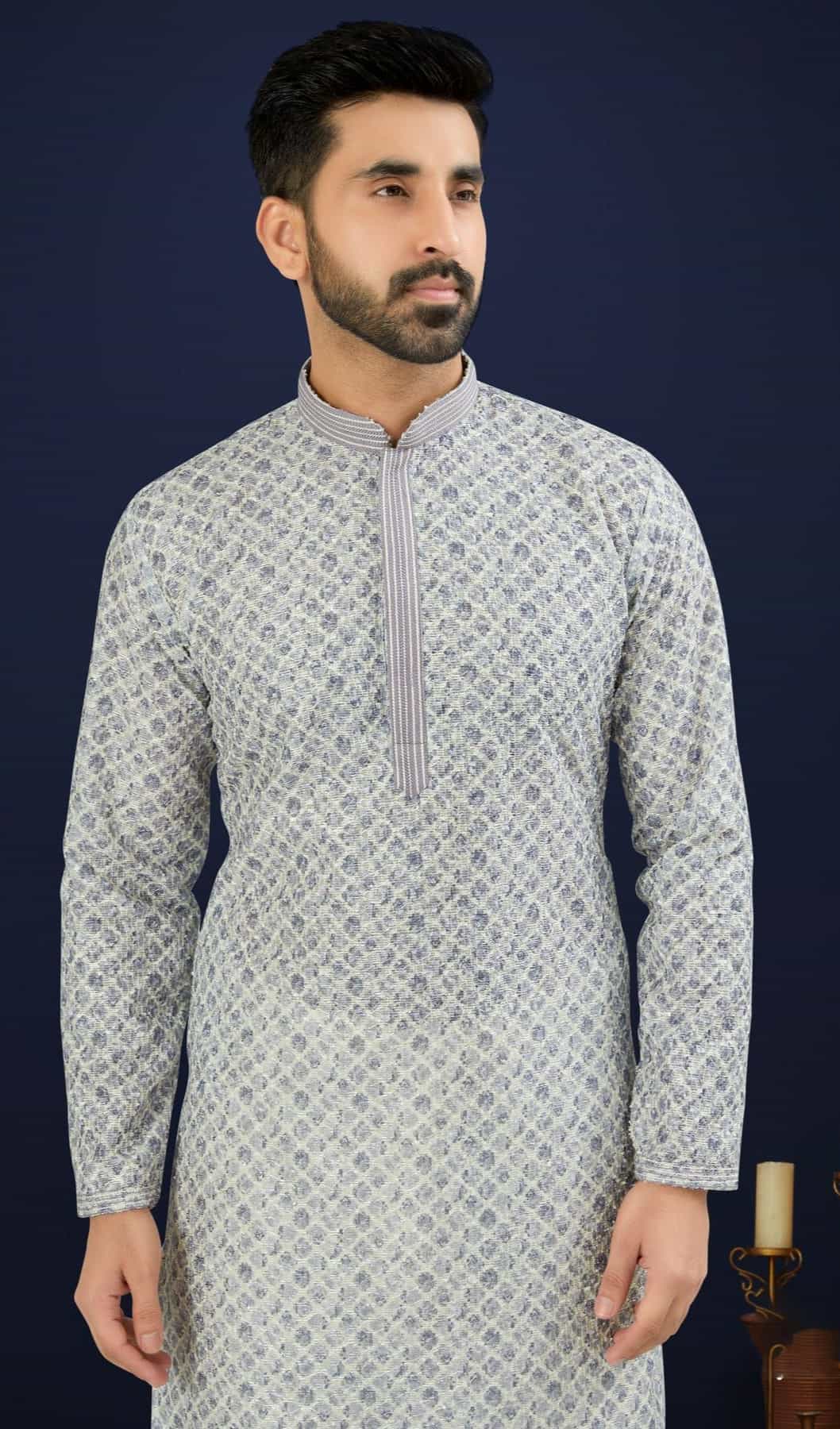 light grey kurta pajama