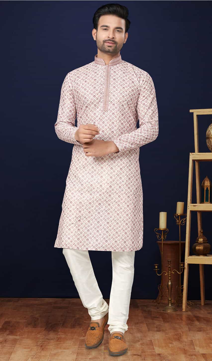 beige kurta pajama for mens