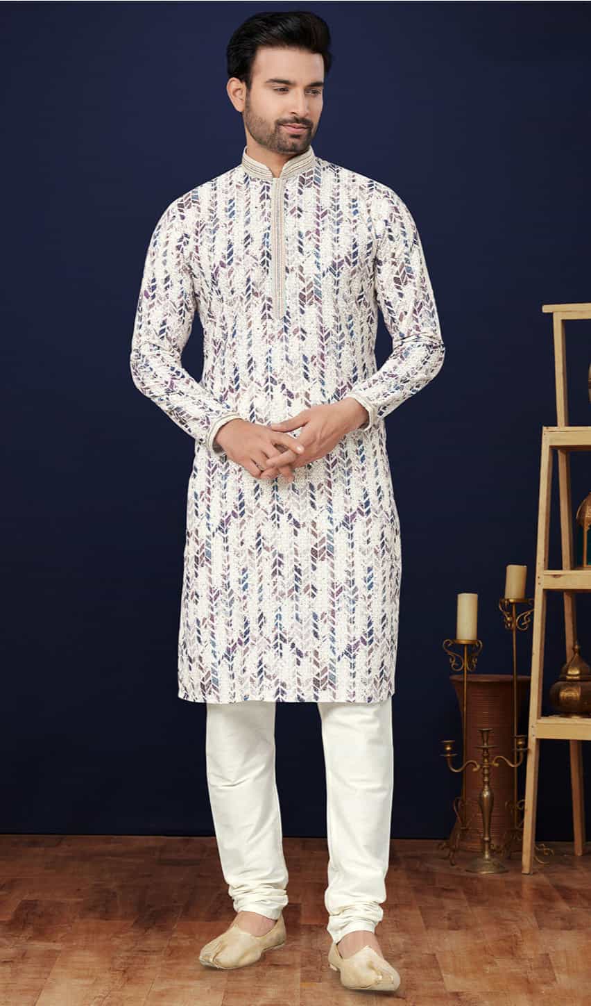 blue kurta pajama for men