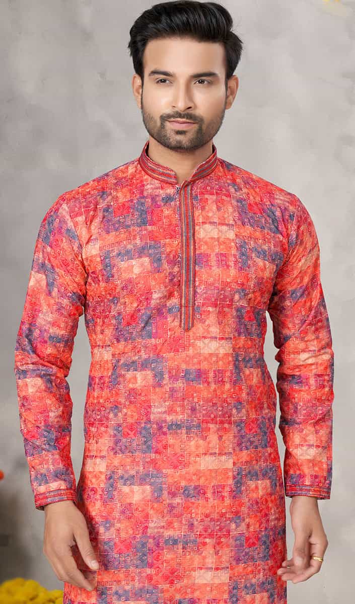 multicolor digital printed kurta pajama