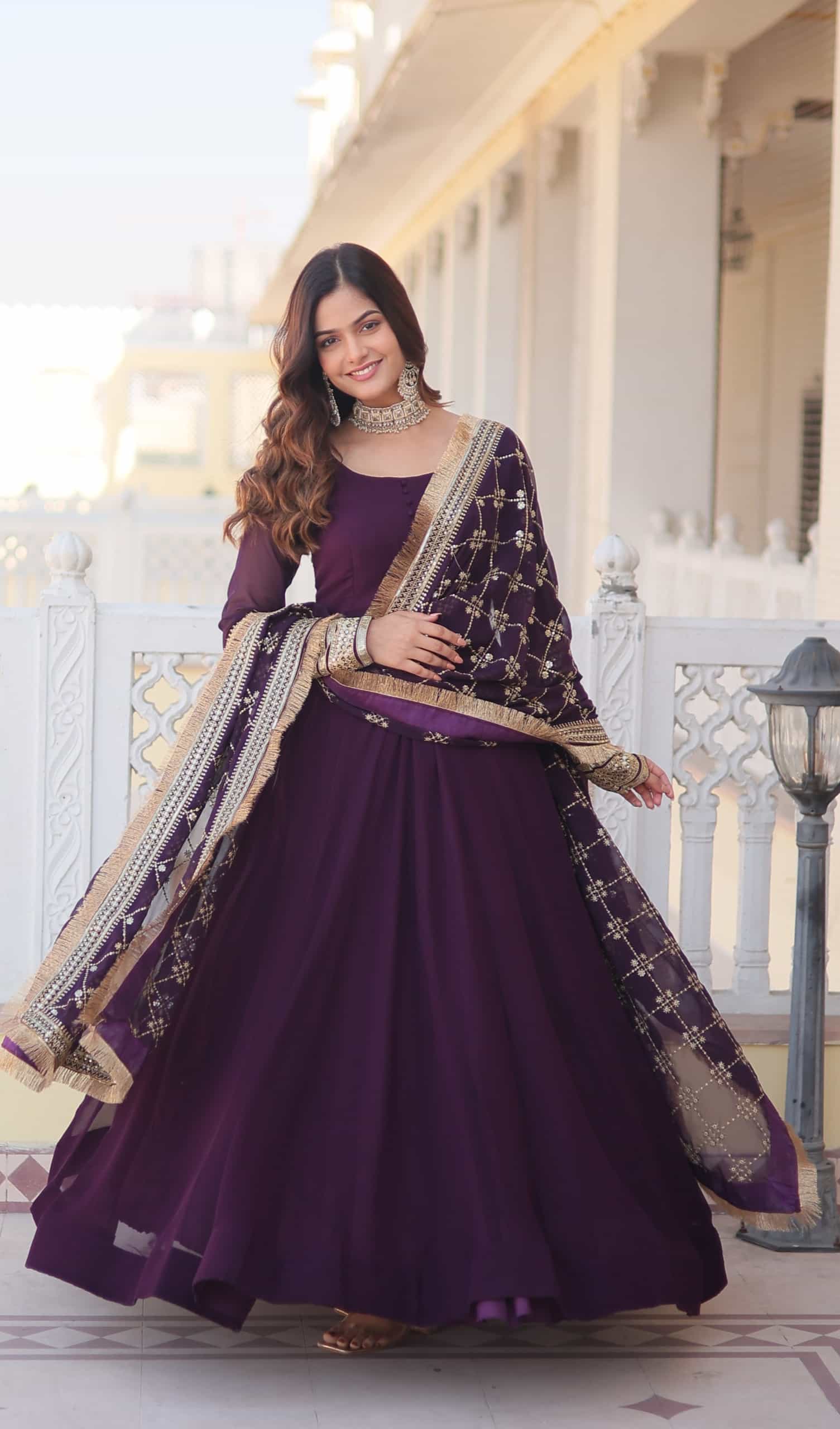 Dupatta with intricate sequins embroidery