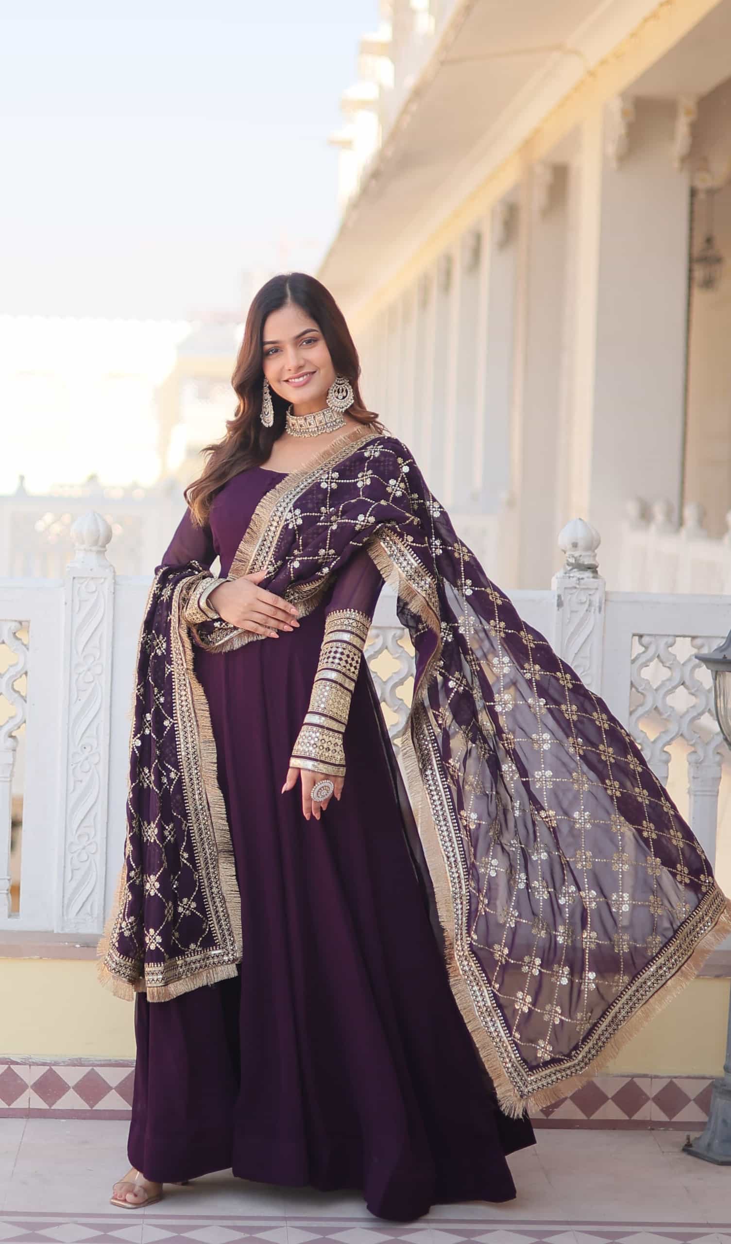Elegant full-sleeve traditional attire