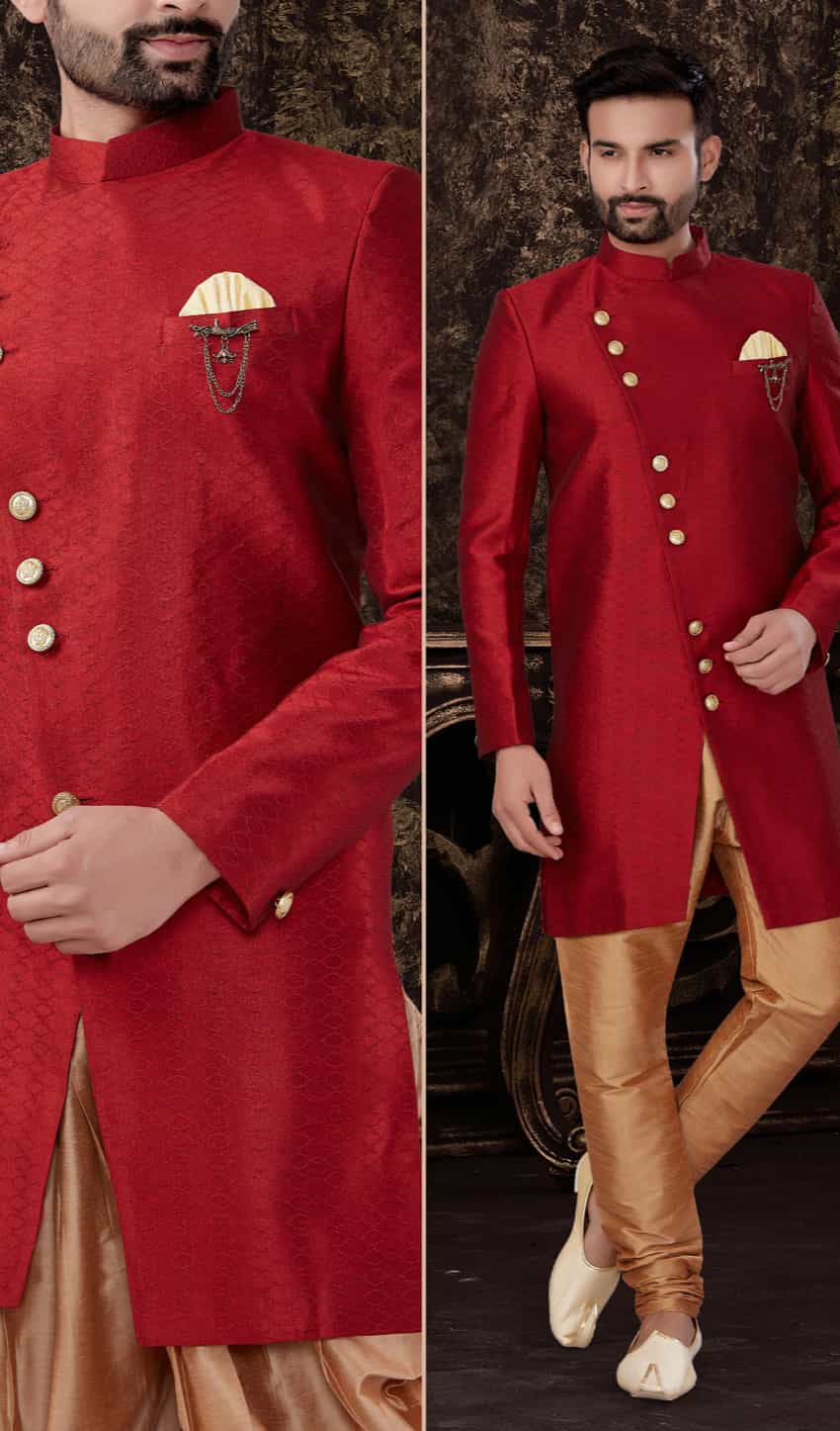 red kurta pajama