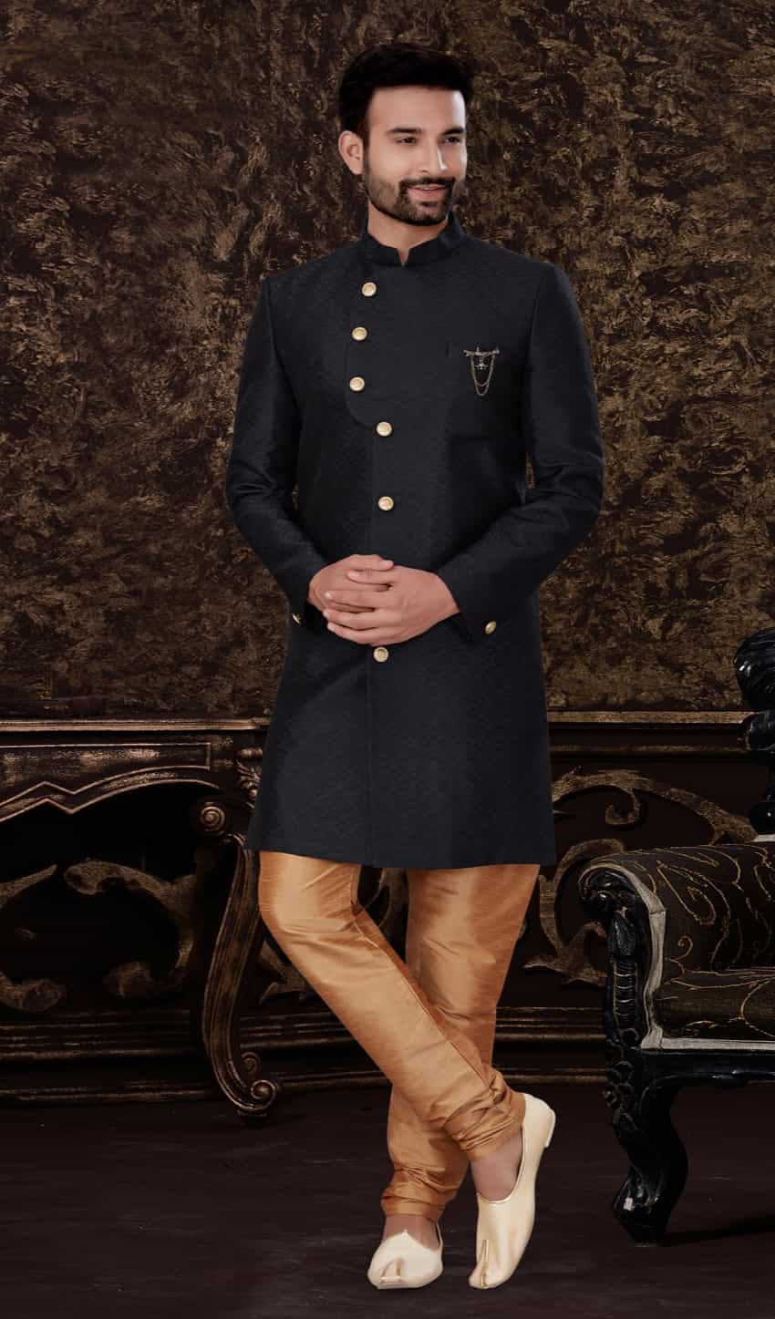 black kurta pajama for men
