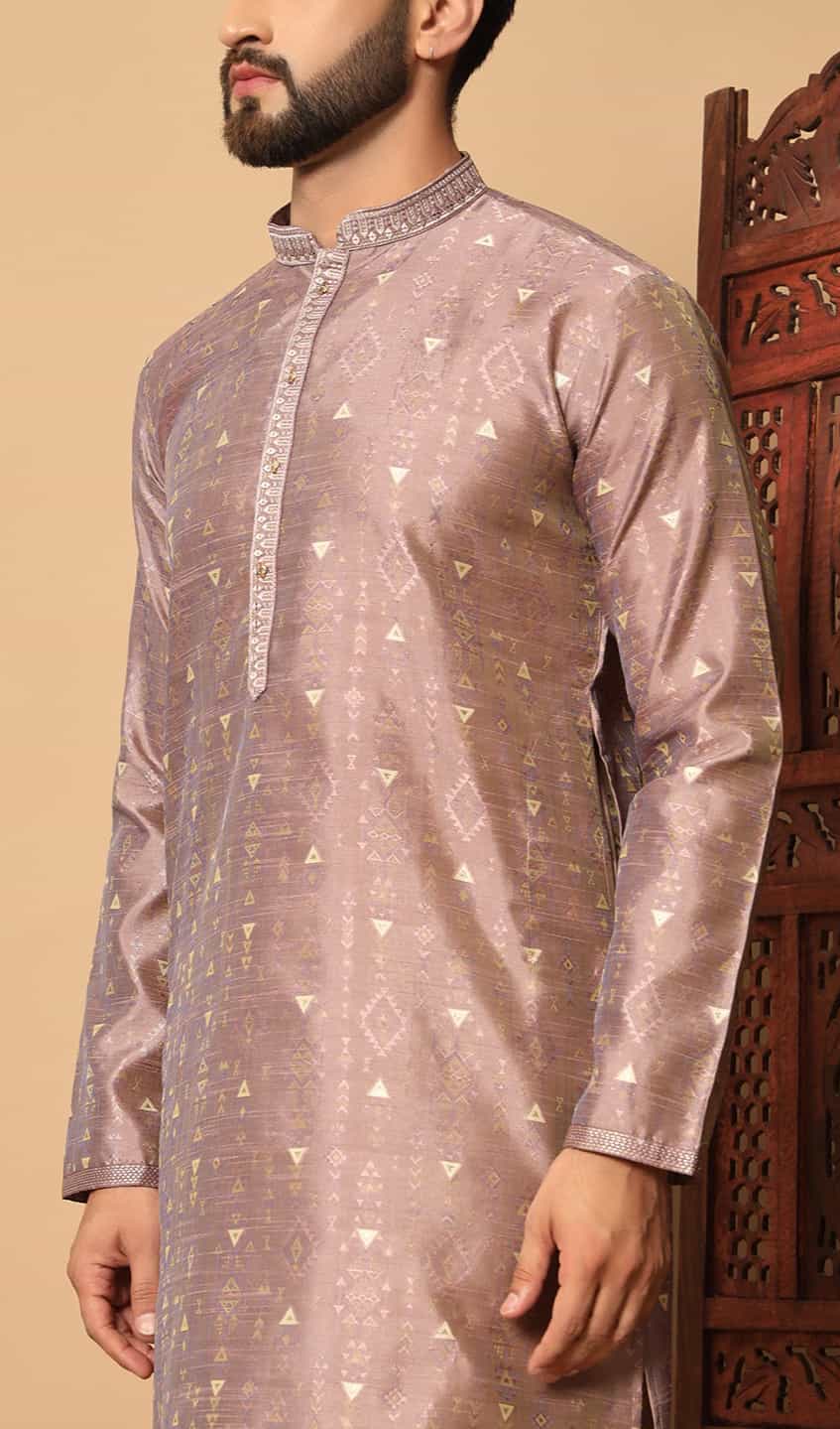 rust pink kurta pajama for men 