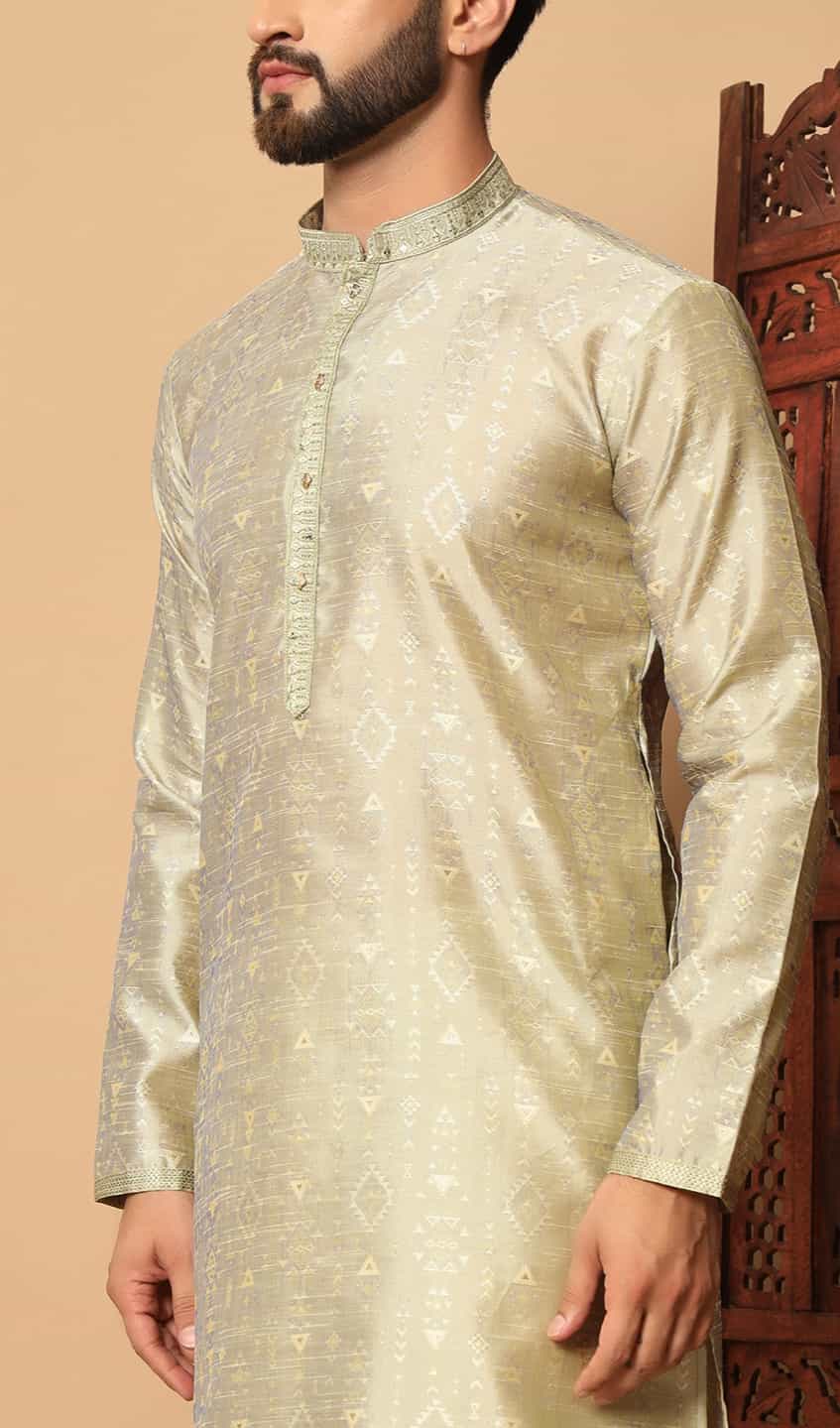 beige kurta pajama for men