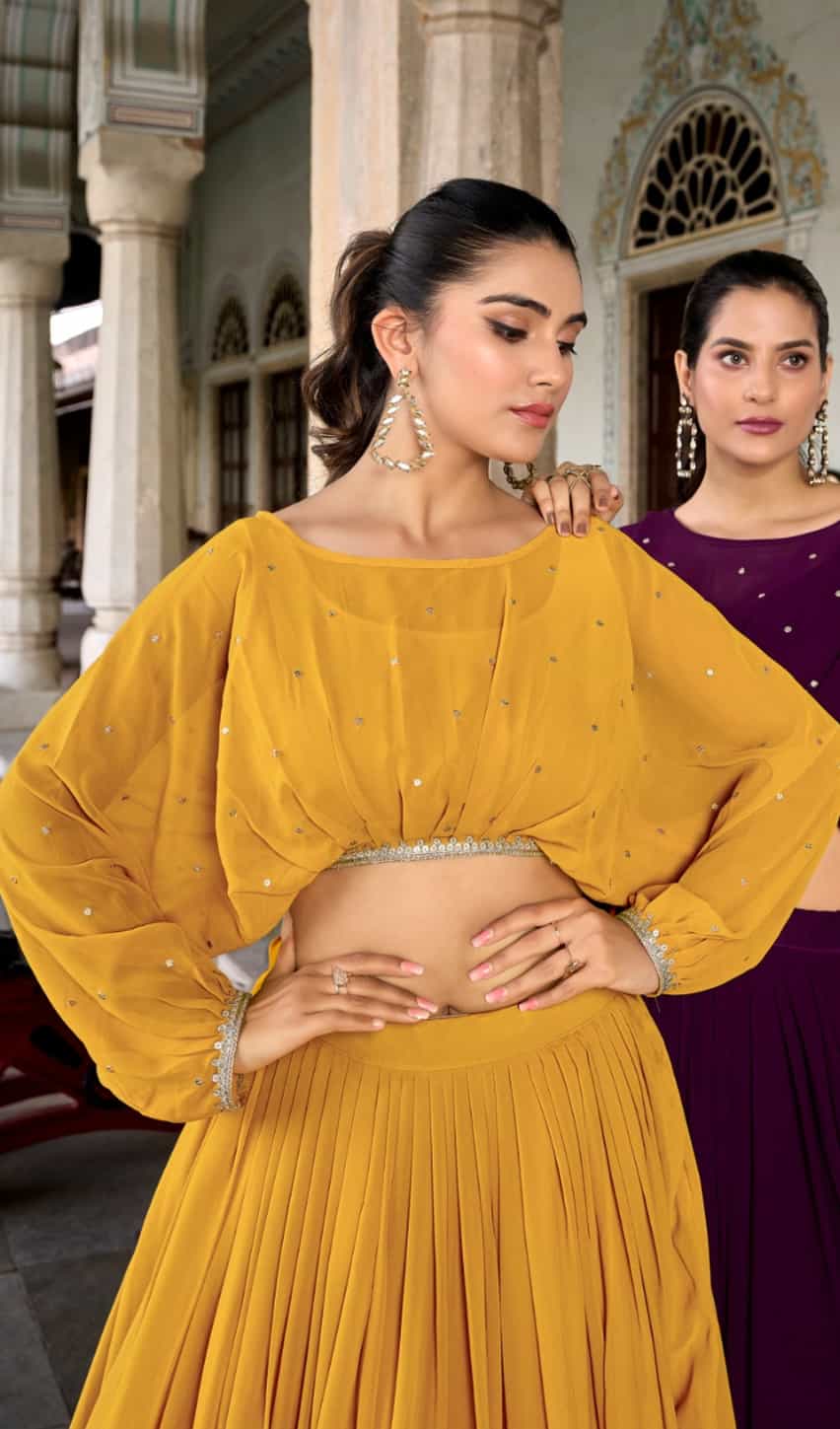 yellow lehenga for haldi party