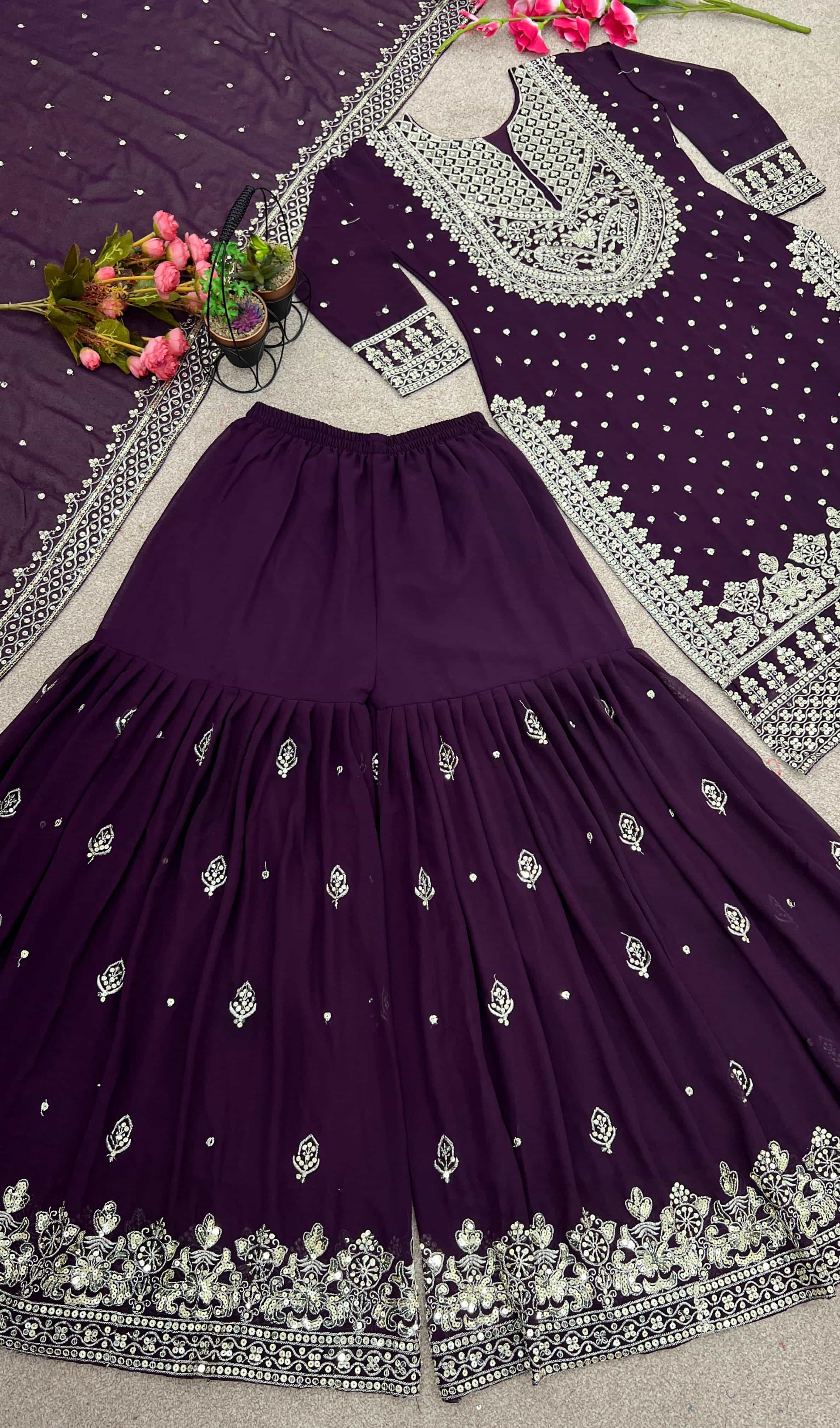 Full-sleeve heavy embroidery kurti