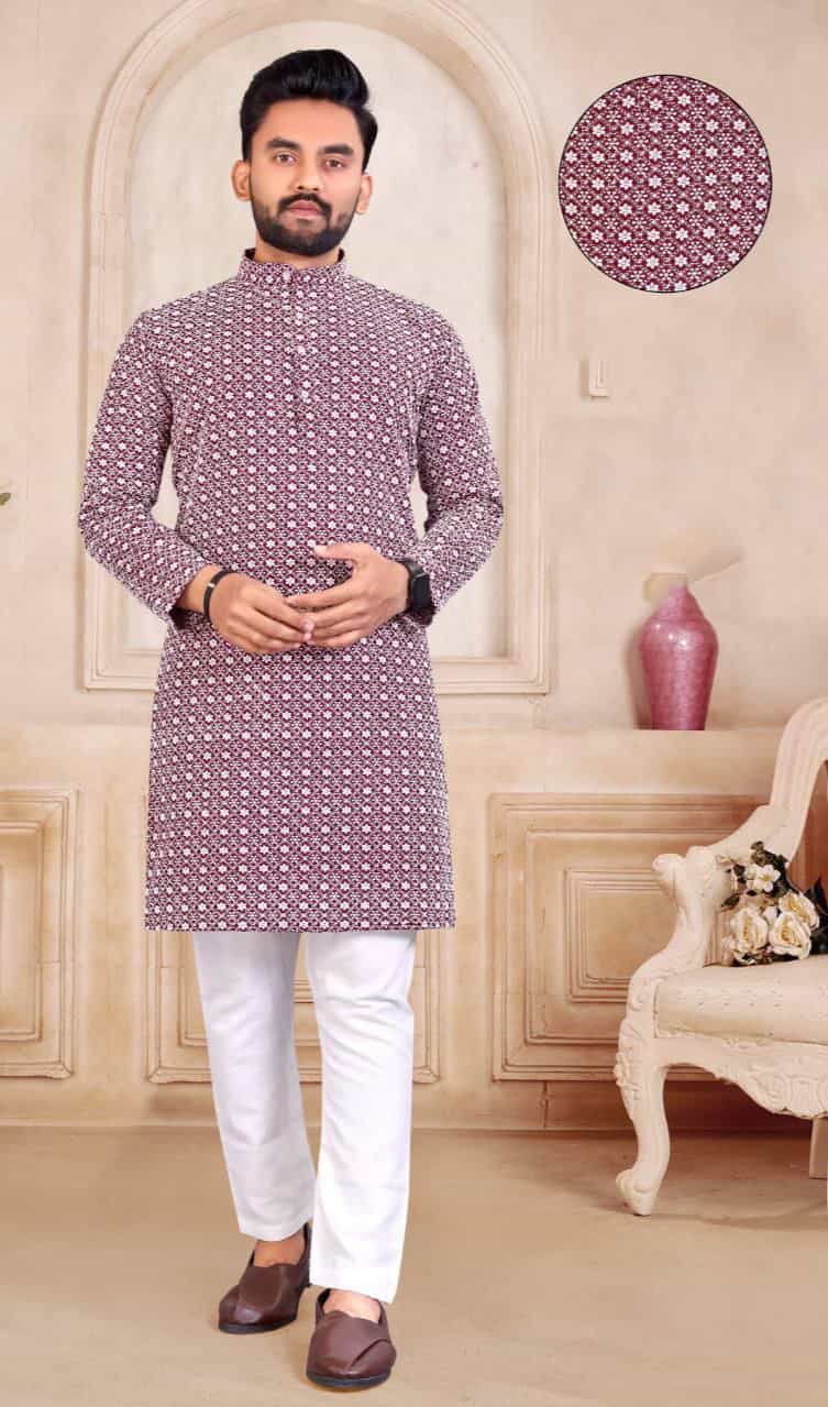 lavender kurta pajama for men