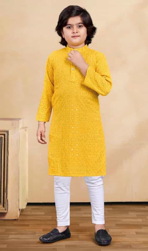 yellow kurta pajama for boys
