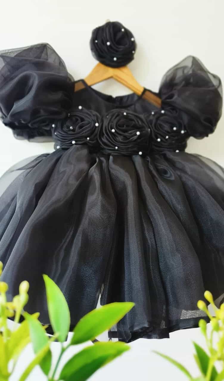 black full-flair dress for birthdays
