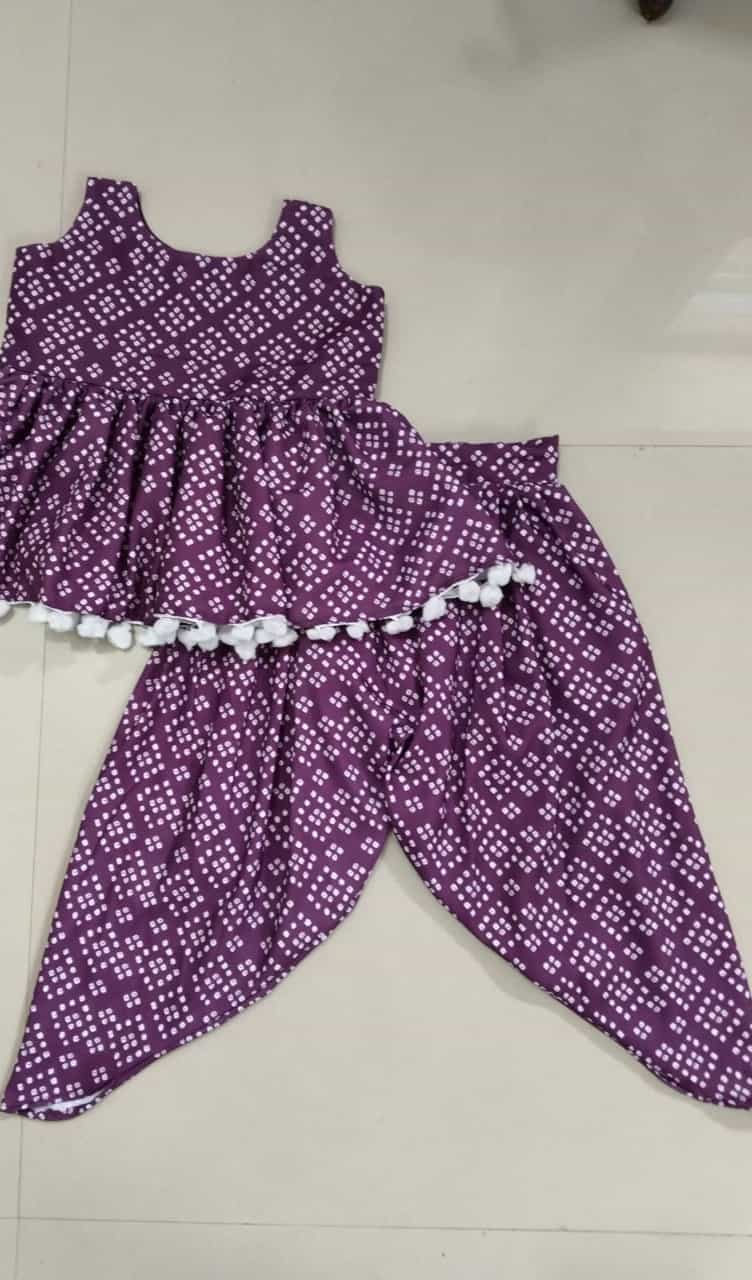 fully stitched Kediya top with designer dhoti