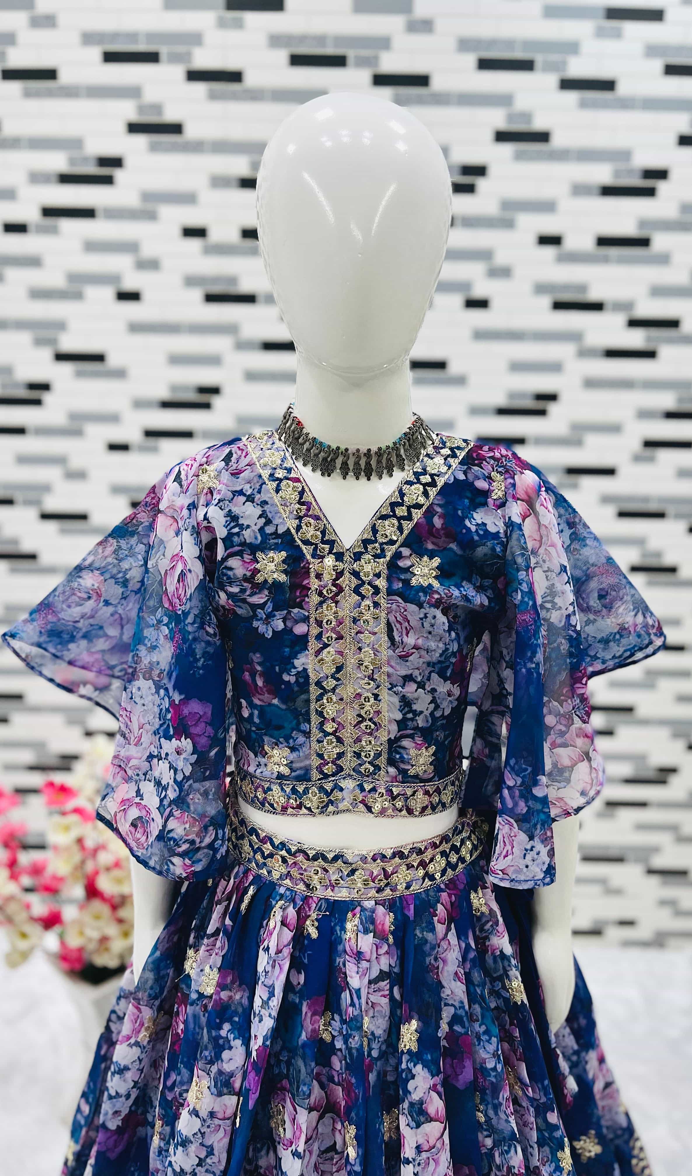 full-stitched Indian ethnic outfit for girls