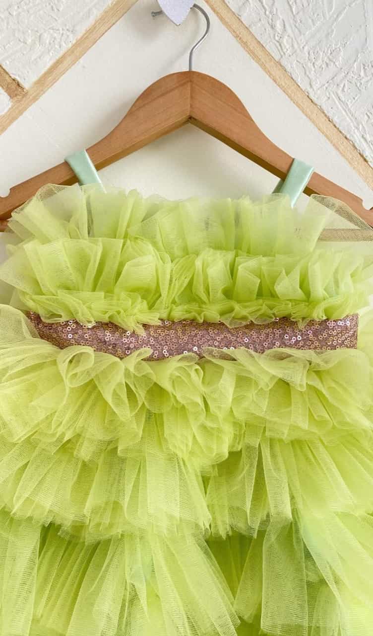  Designer Stitching and Back Zip Attached dress for baby girl