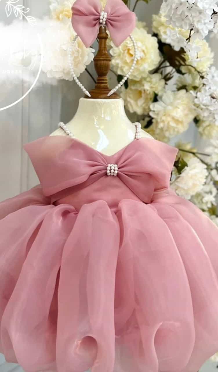 rust pink kids gown online
