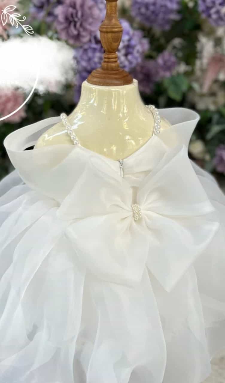 organza net dress for kids