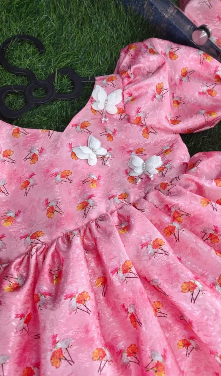 Butterfly Handwork Flare Dress for kids