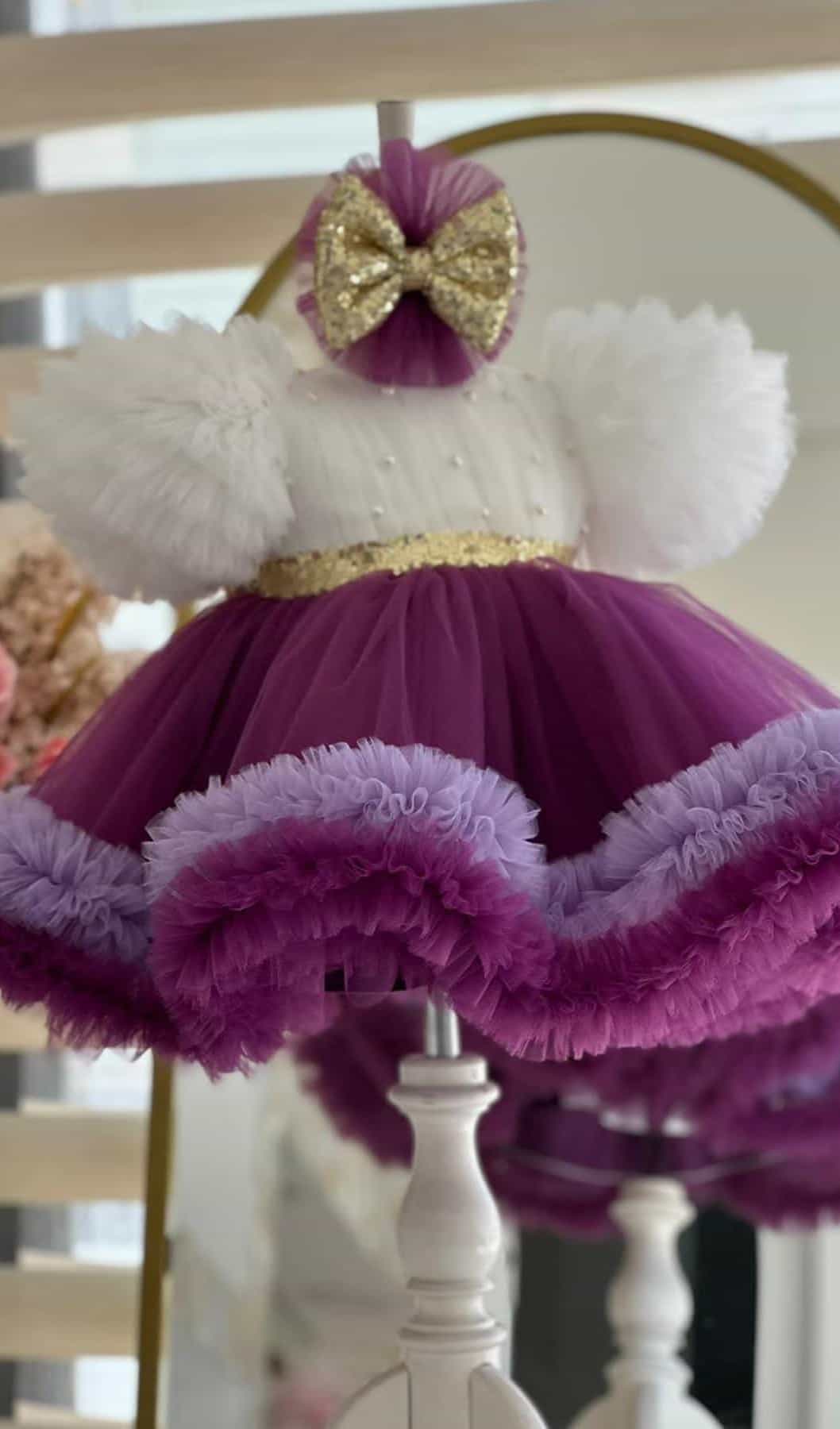 Birthday Dress with Bow Design