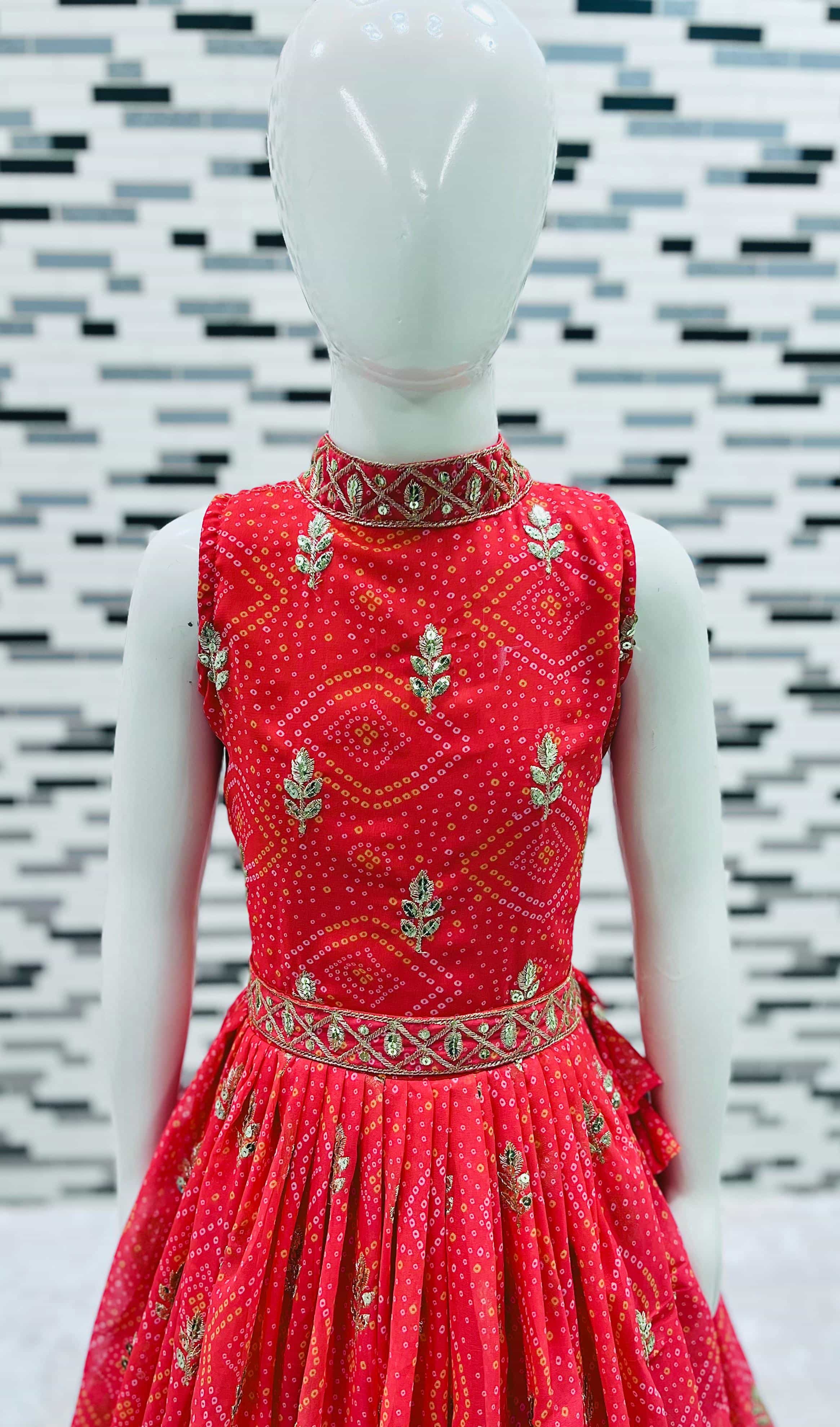 Embroidered Festive Gown with Dupatta
