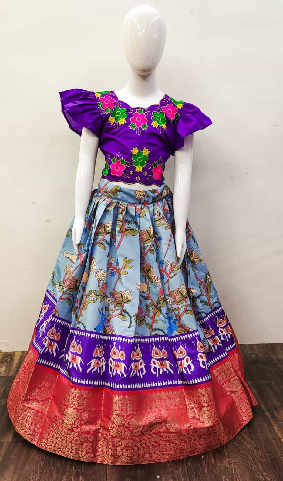 Kids Embroidered Lehenga Choli Set