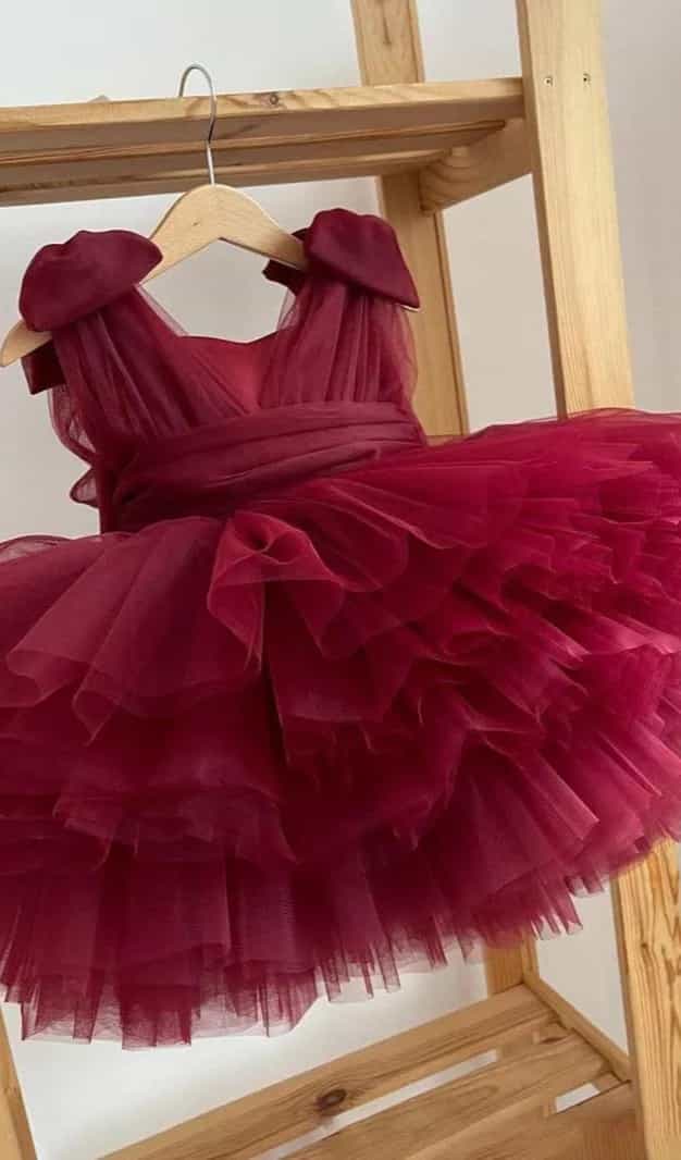 Double Flair Net Dress for Kids