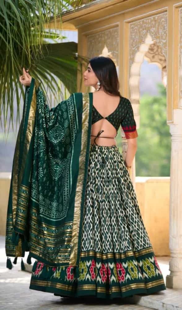 lehenga with tassels and gotta patti
