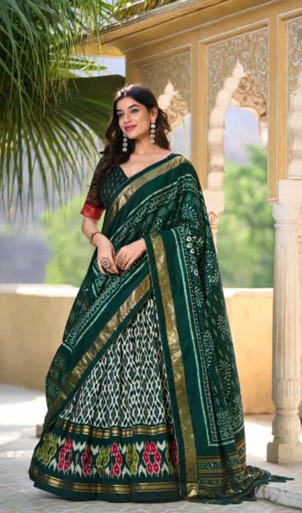 stitched lehenga choli with dupatta