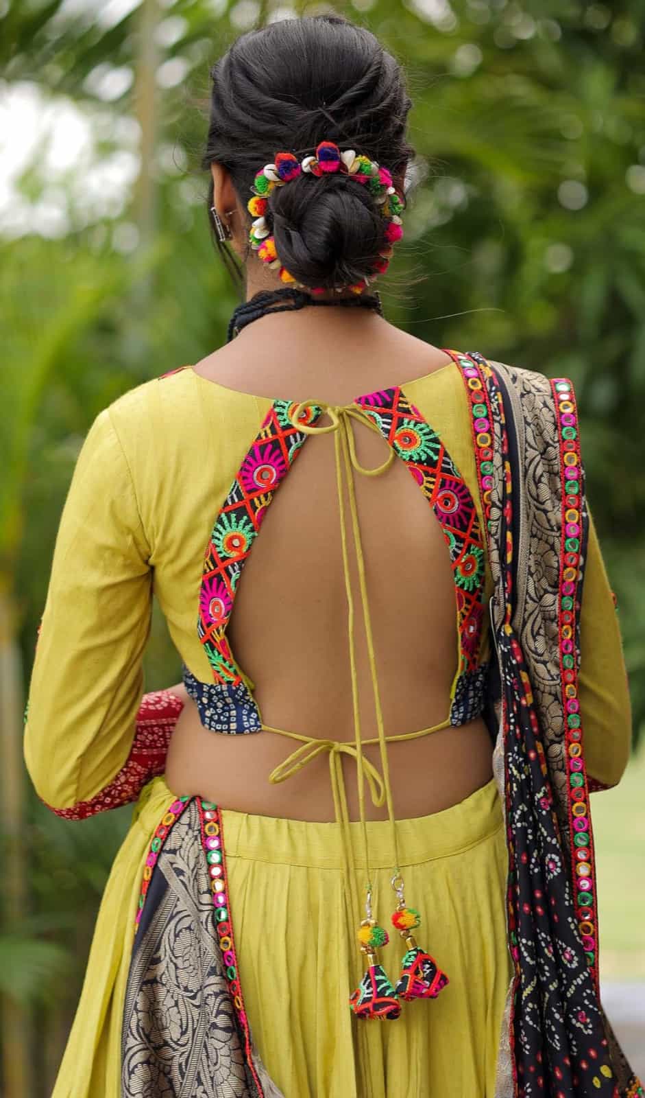 banana yellow muslin cotton lehenga