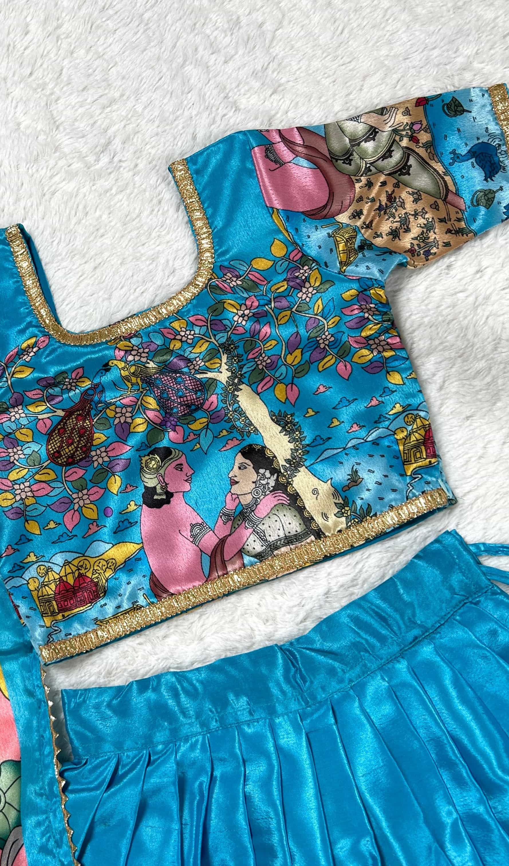 Chinnon Fabric Lehenga with Dupatta