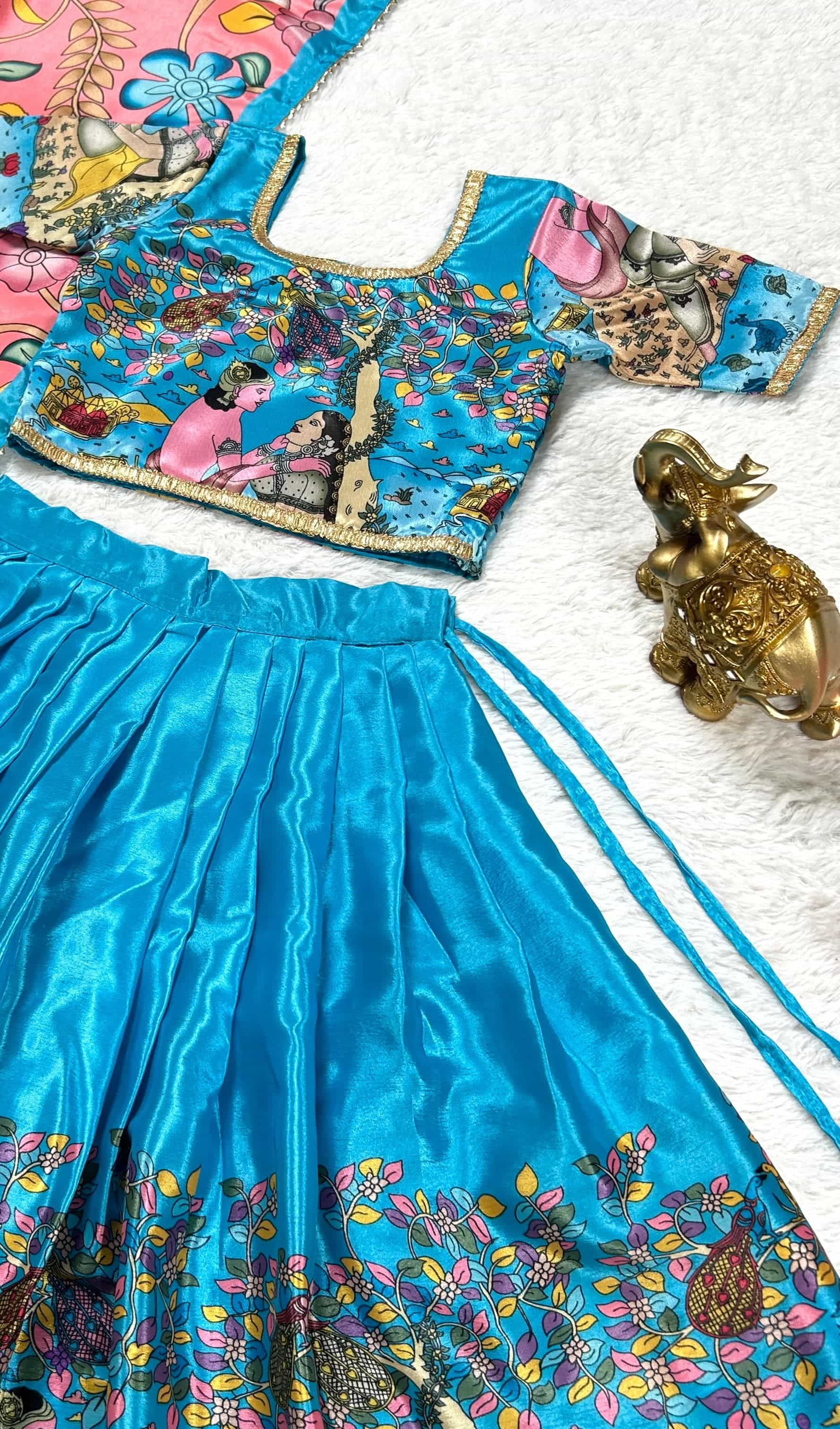 Printed Kids Lehenga for Weddings