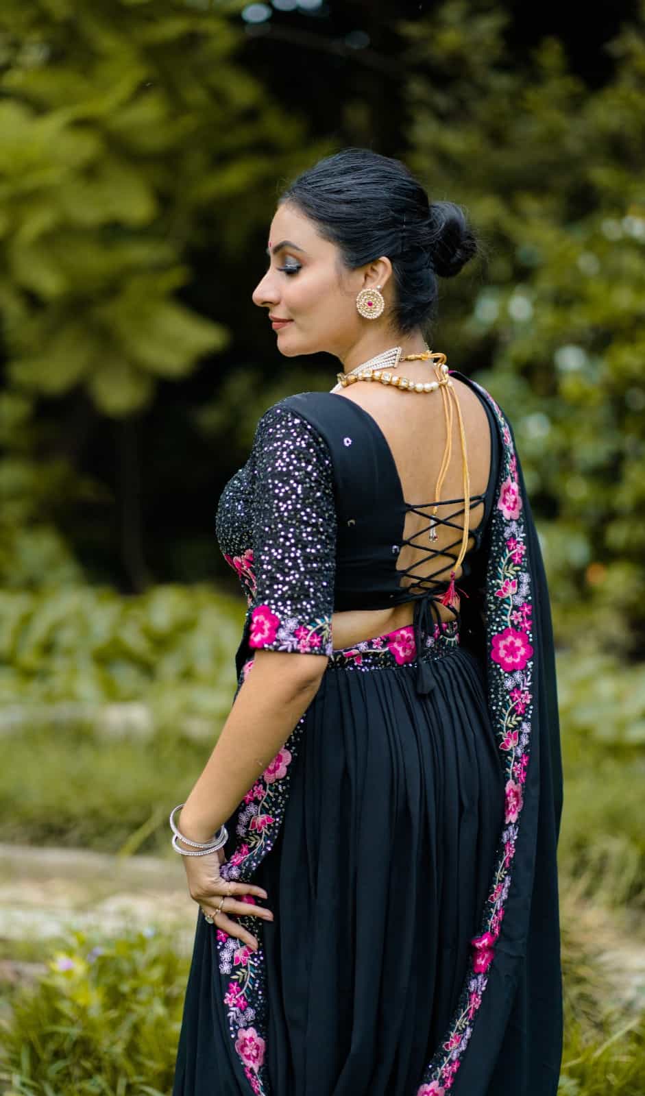 sequins embroidery lehenga for weddings