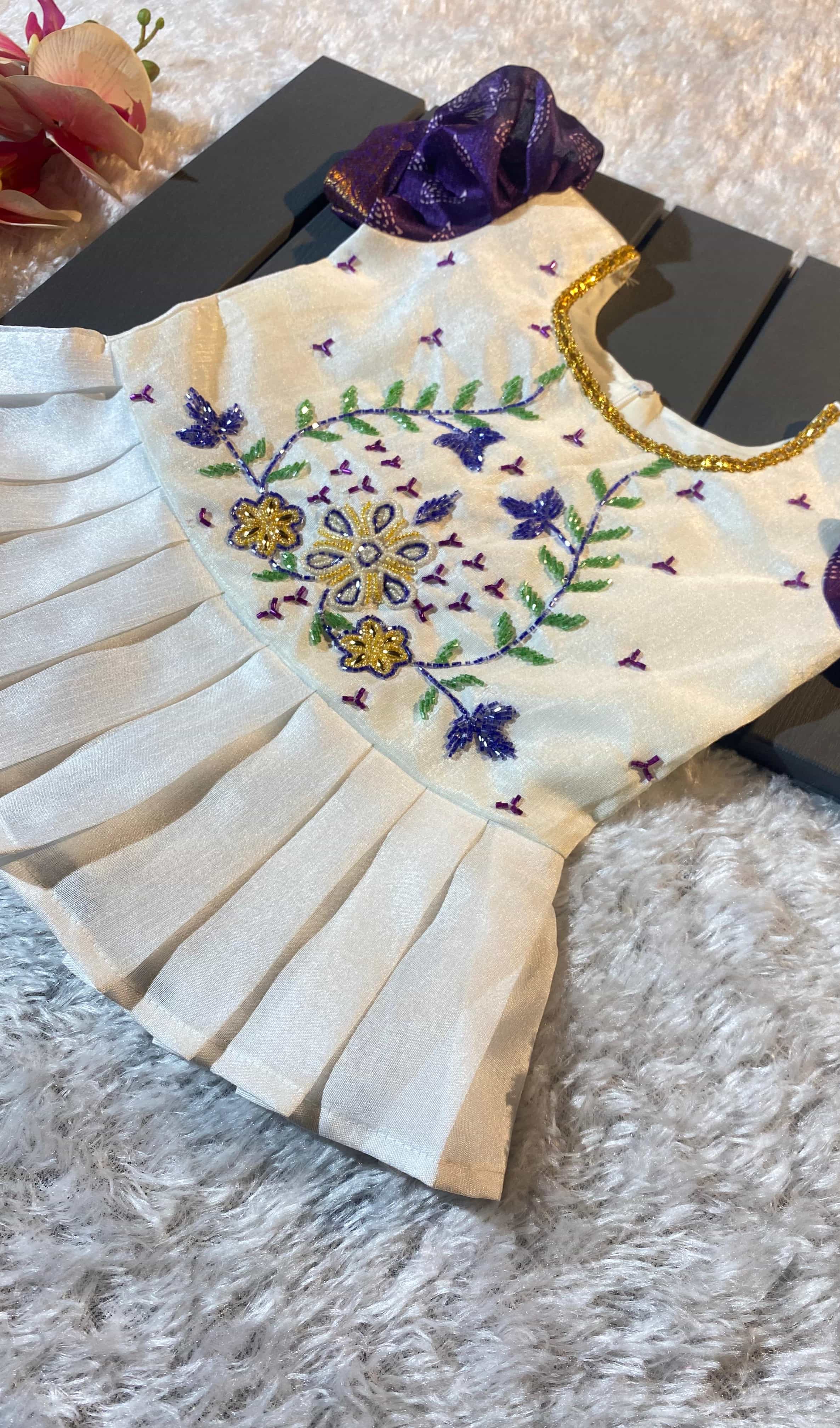 Full-Stitched Kids Lehenga with Can-Can