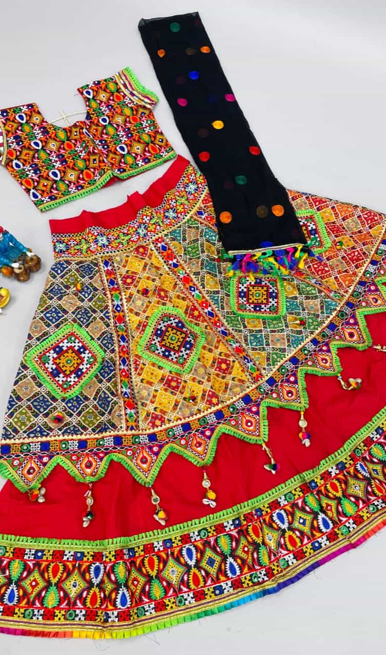 Bandhani Print Kids Lehenga Choli