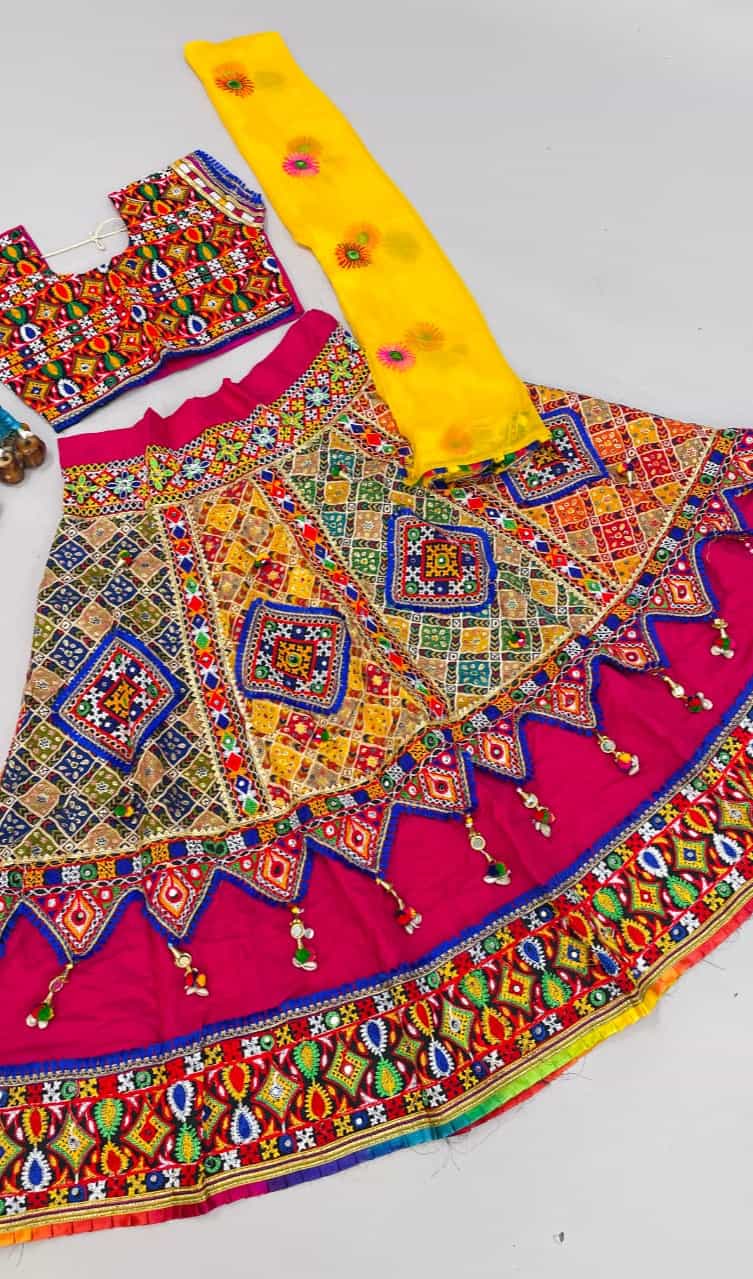 pink Festive Wear Embroidered lehenga Choli for Girls