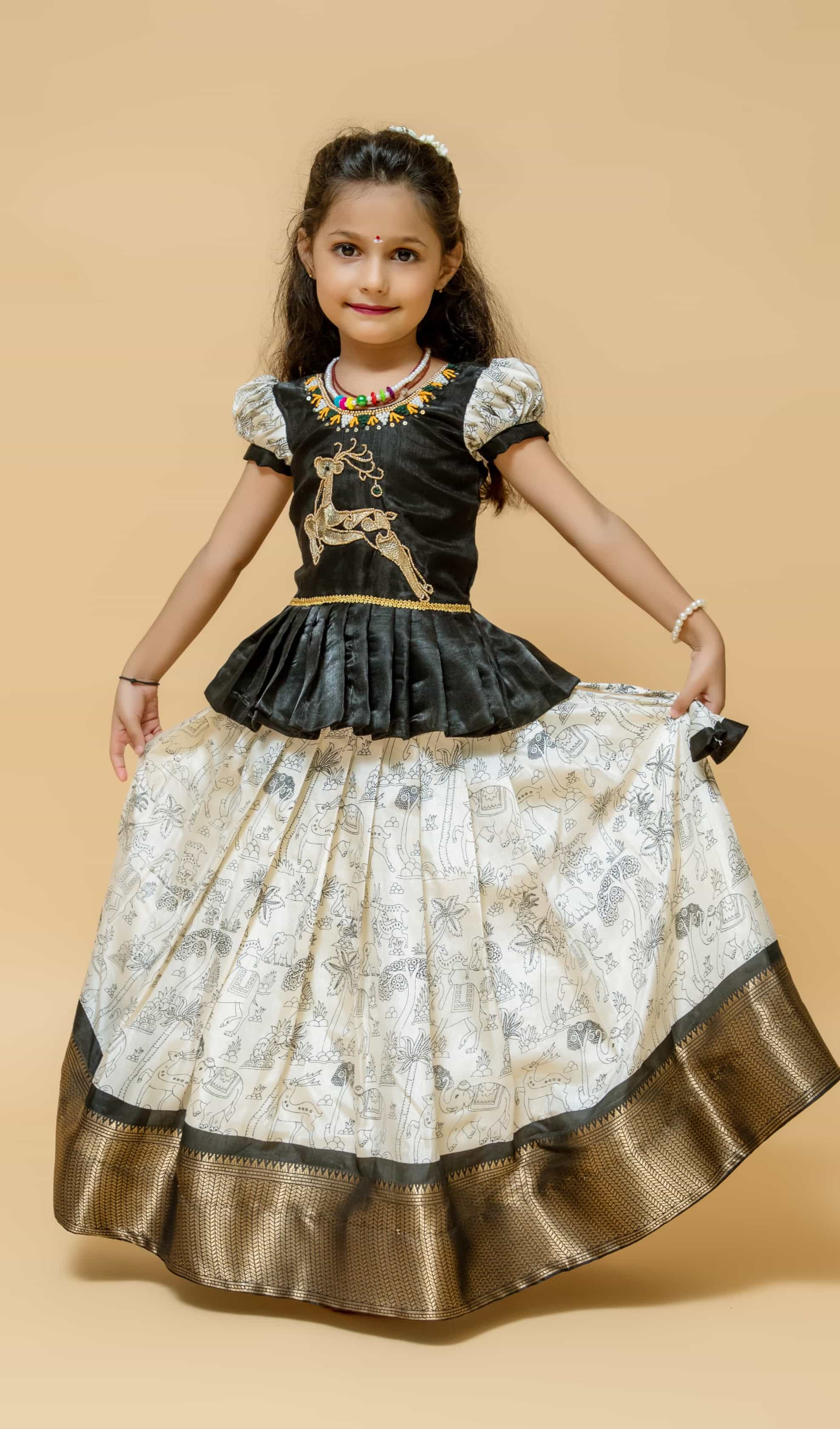 Festive Wear Black Lehenga for Kids
