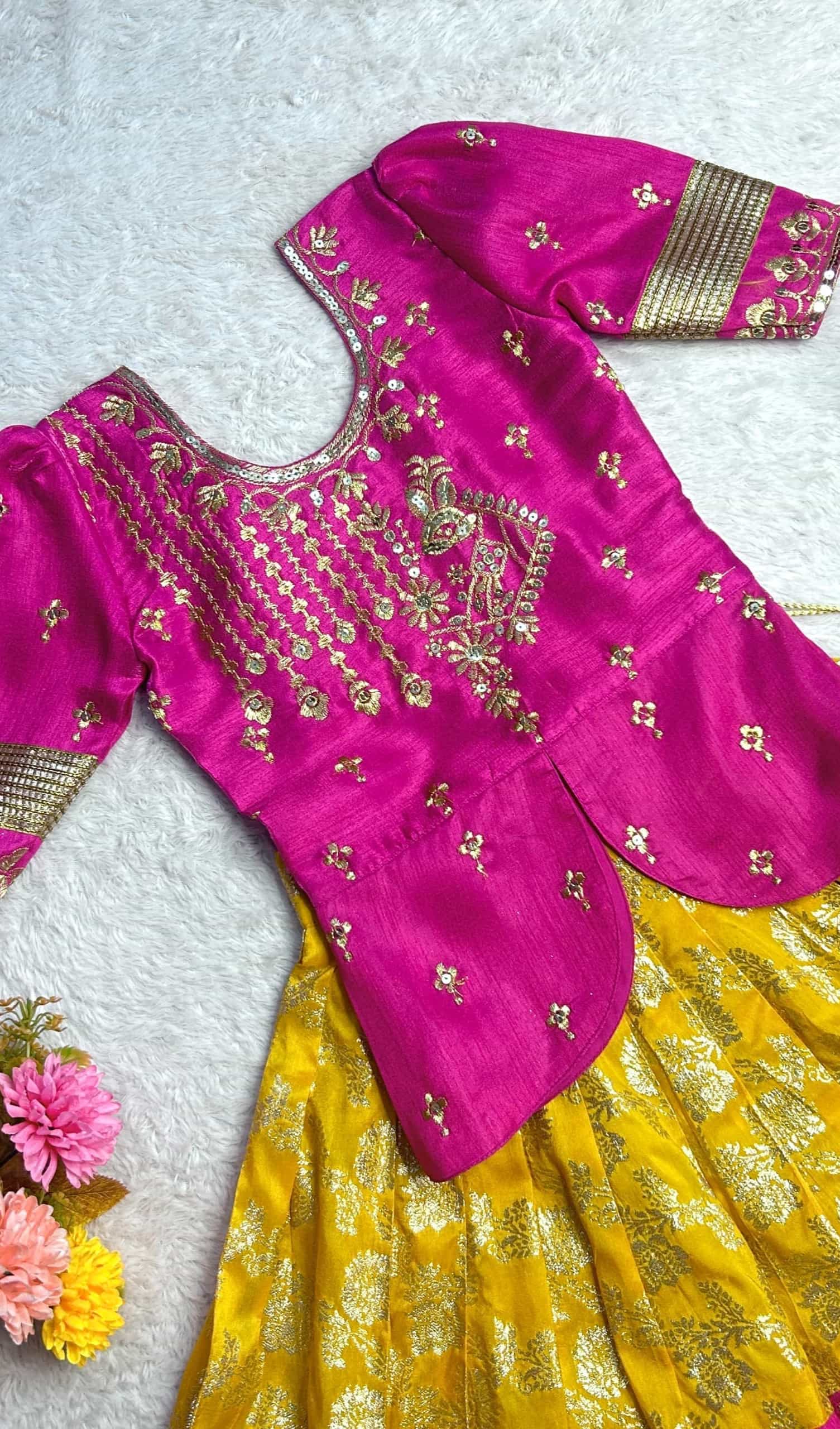 silk lehenga choli for kids