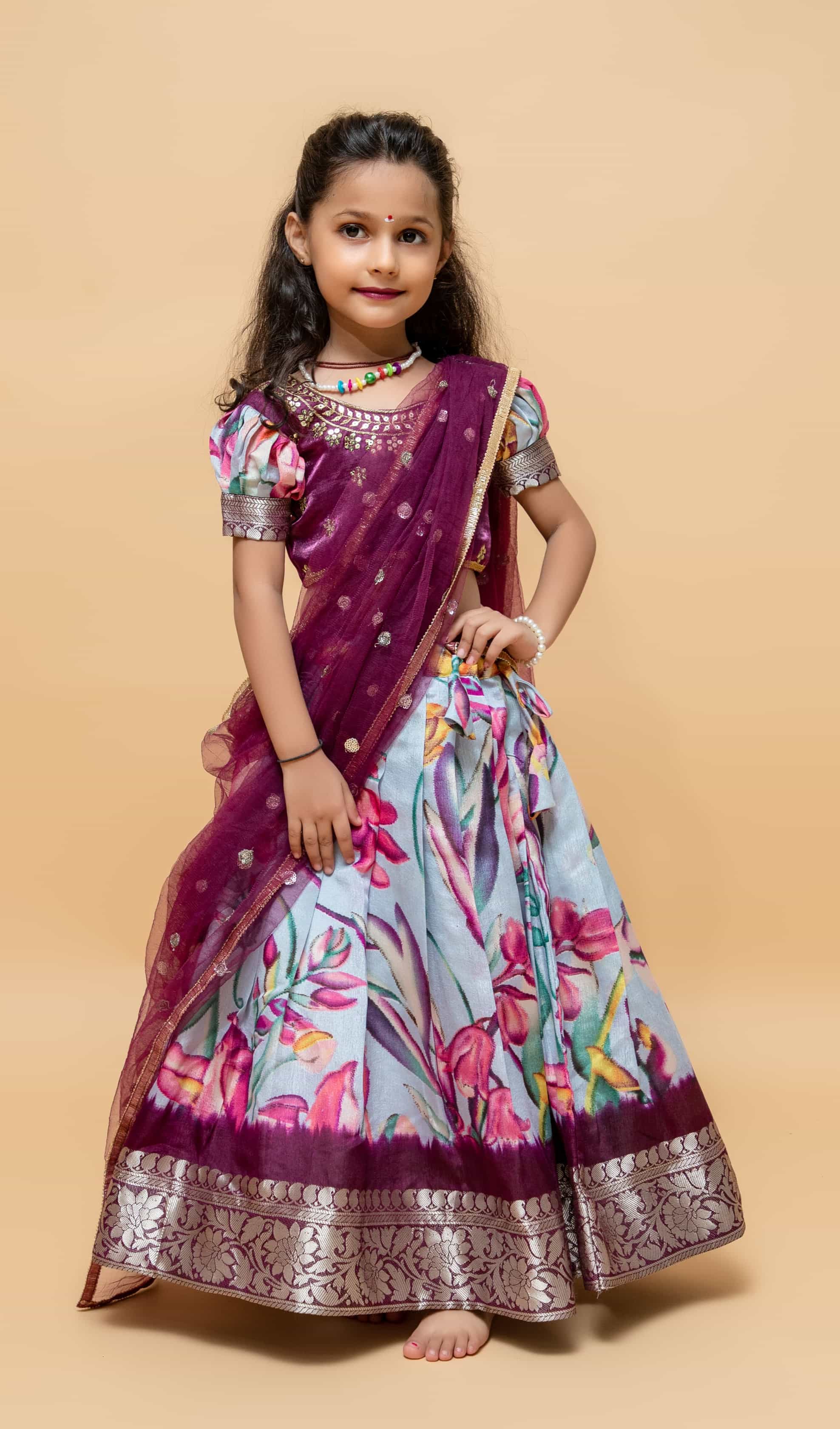silk lehenga choli for girls