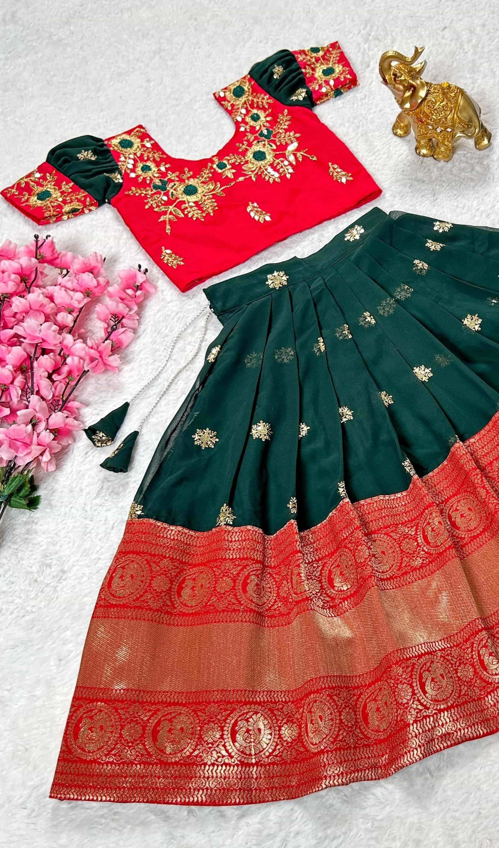 Lehenga Choli with Elegant Weaving Work