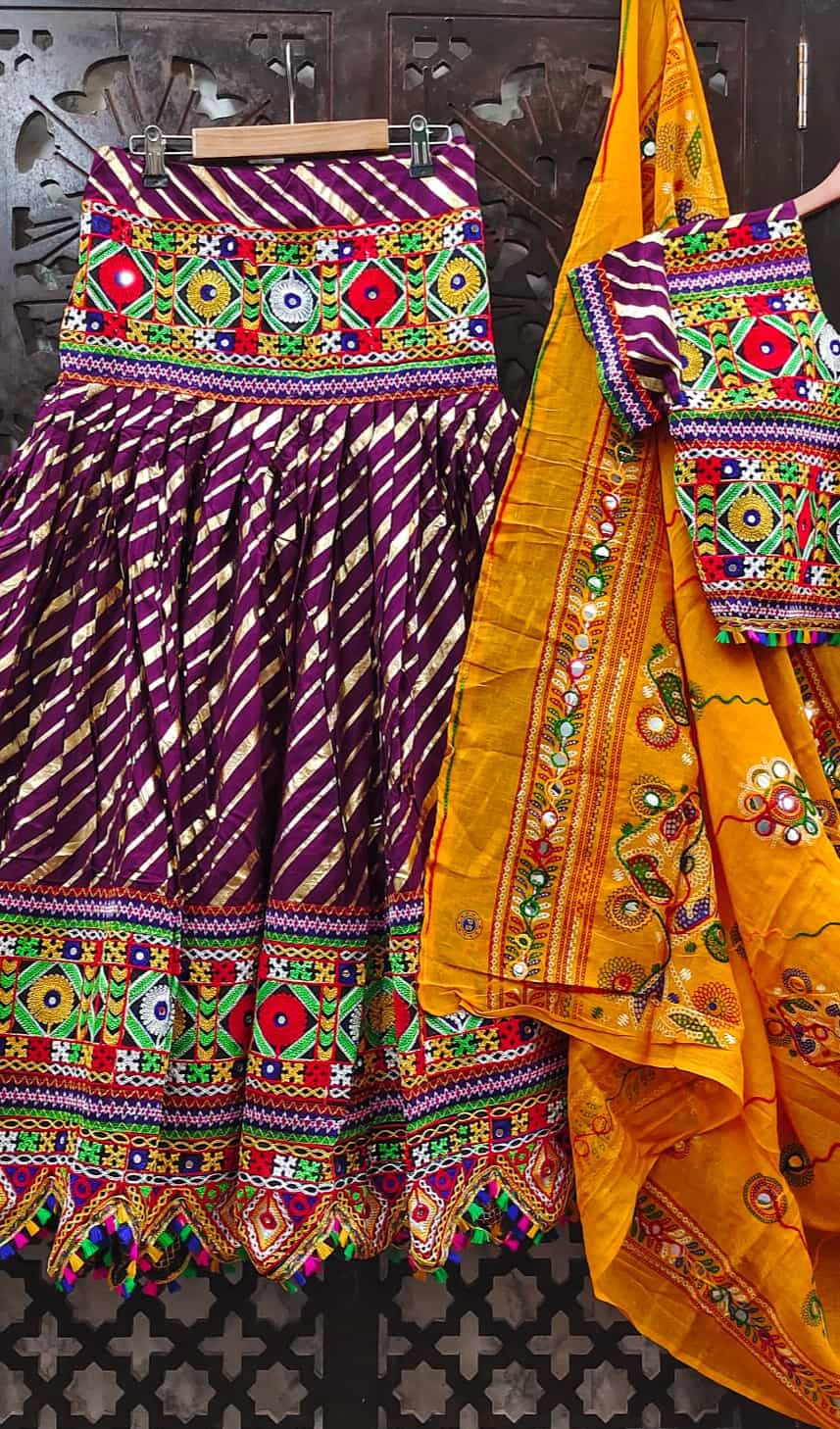 Multicolor Designer Lehenga Set for Kids