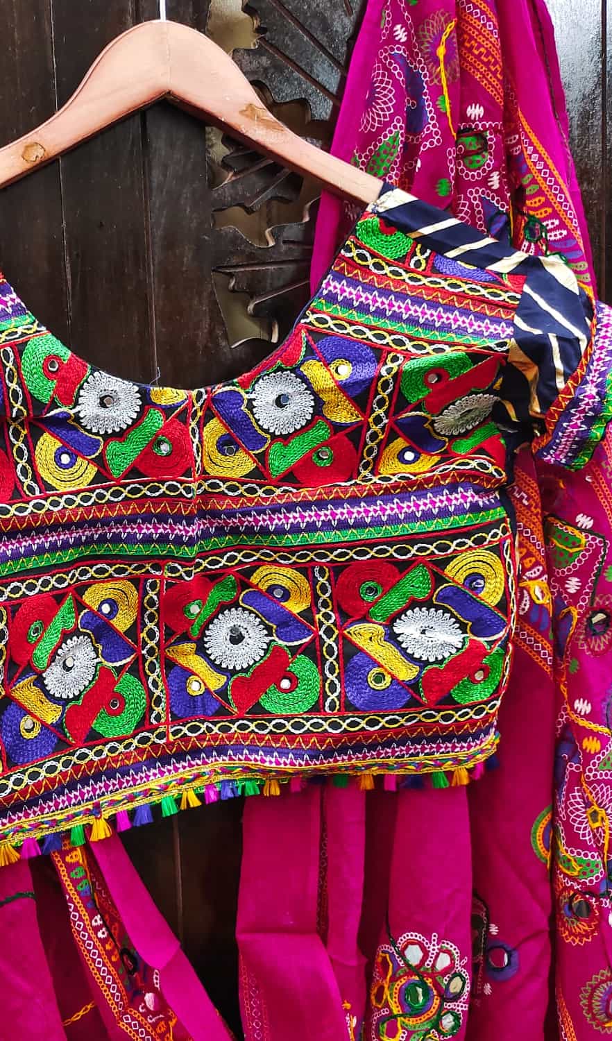  Embroidered Cotton Lehenga Choli for Girls