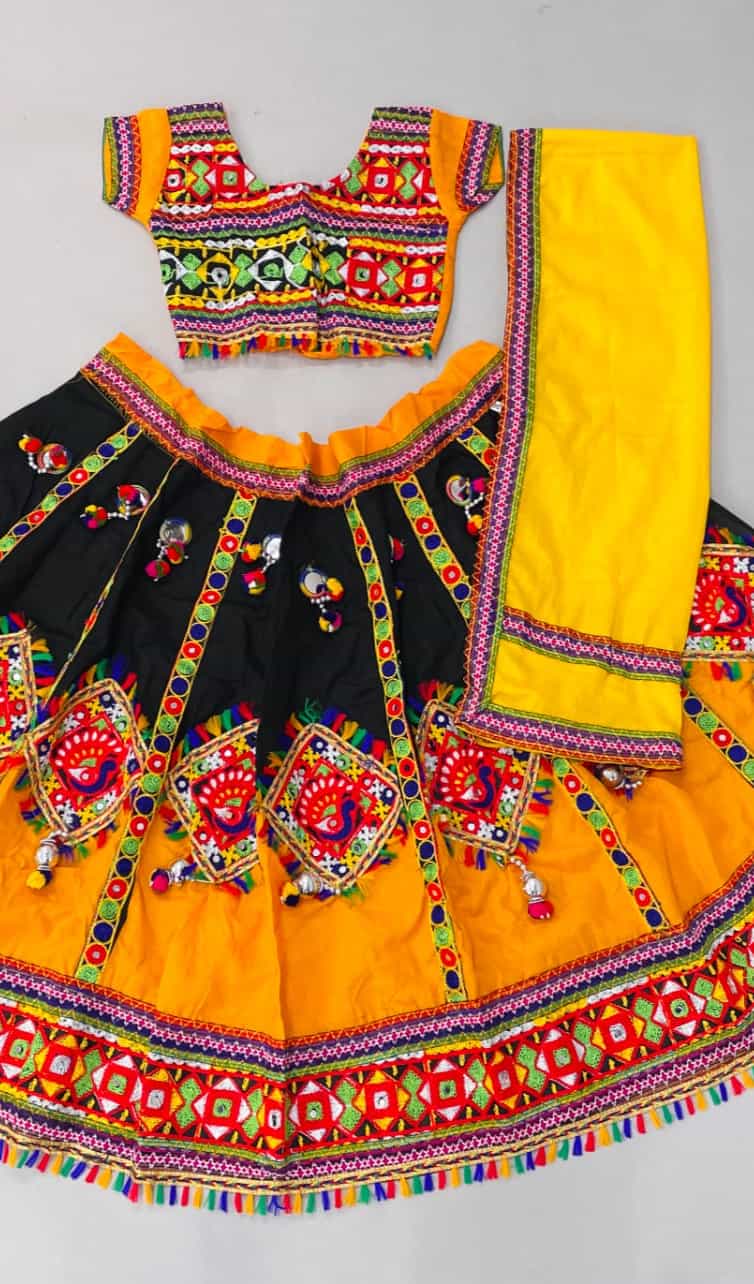 Heavy Rayon Cotton Lehenga with Designer Border