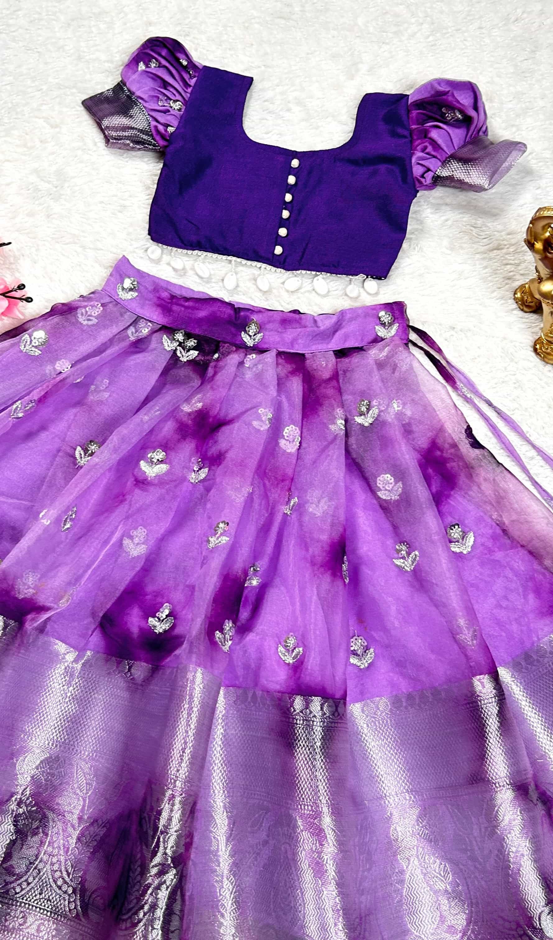 Beautiful Purple Girls’ Ethnic Wear